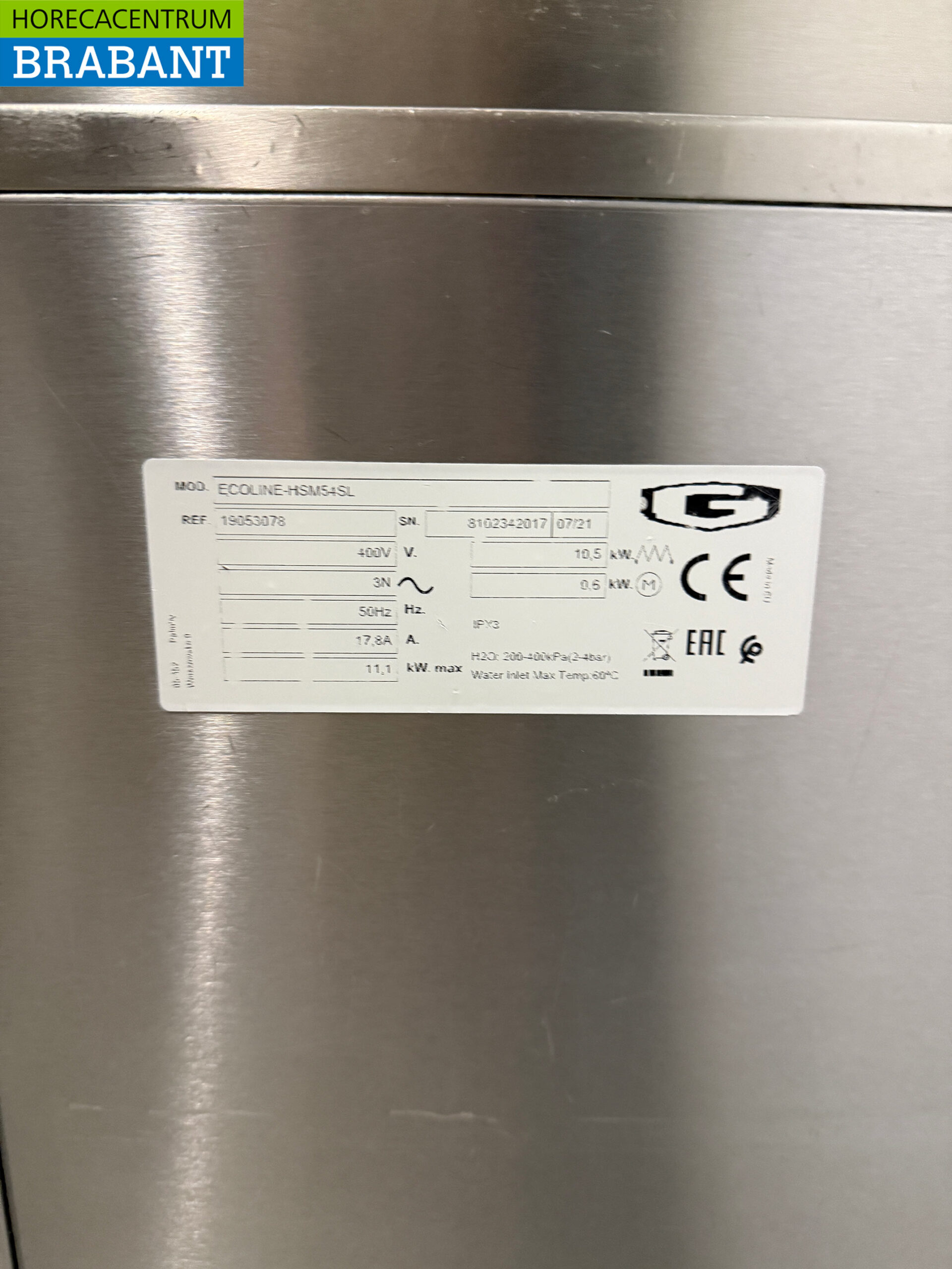 Lave-vaisselle à passage Asber en acier inoxydable avec pompe de vidange 400V Horeca – Image 7