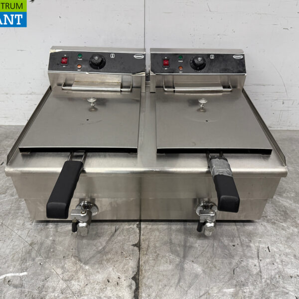 Friteuse double Combisteel en acier inoxydable 2 x 16 litres 2 x 400V Horeca