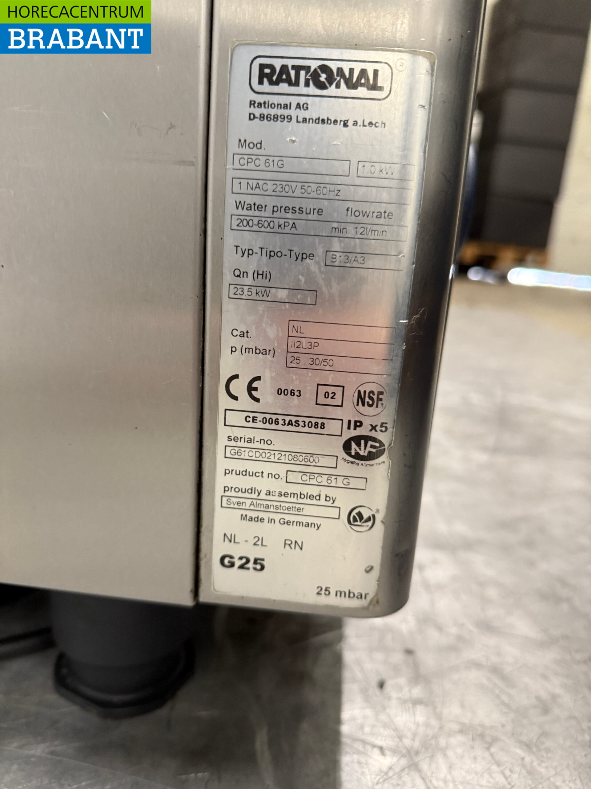 Acier inoxydable Rational CPC 61G Combi steamer 6 x 1/1 GN Gaz naturel 230V Horeca – Image 8