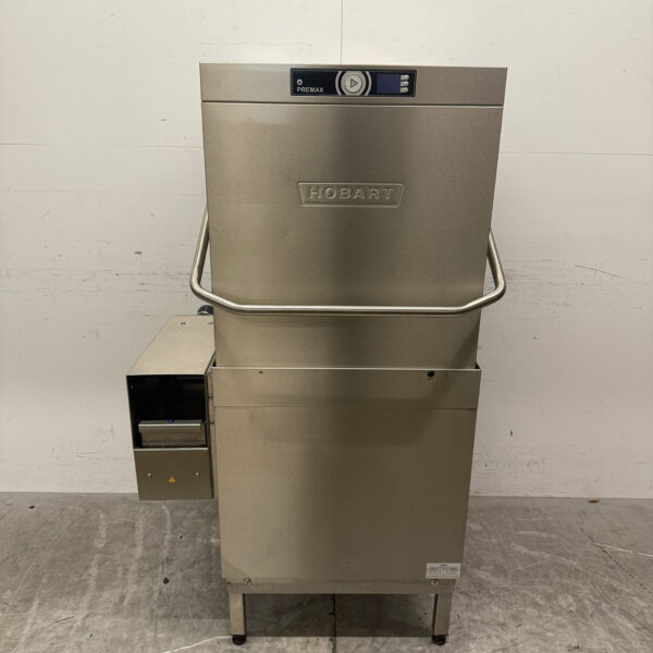Lave-vaisselle à passage Hobart Premax en acier inoxydable avec pompe de vidange 400V Horeca
