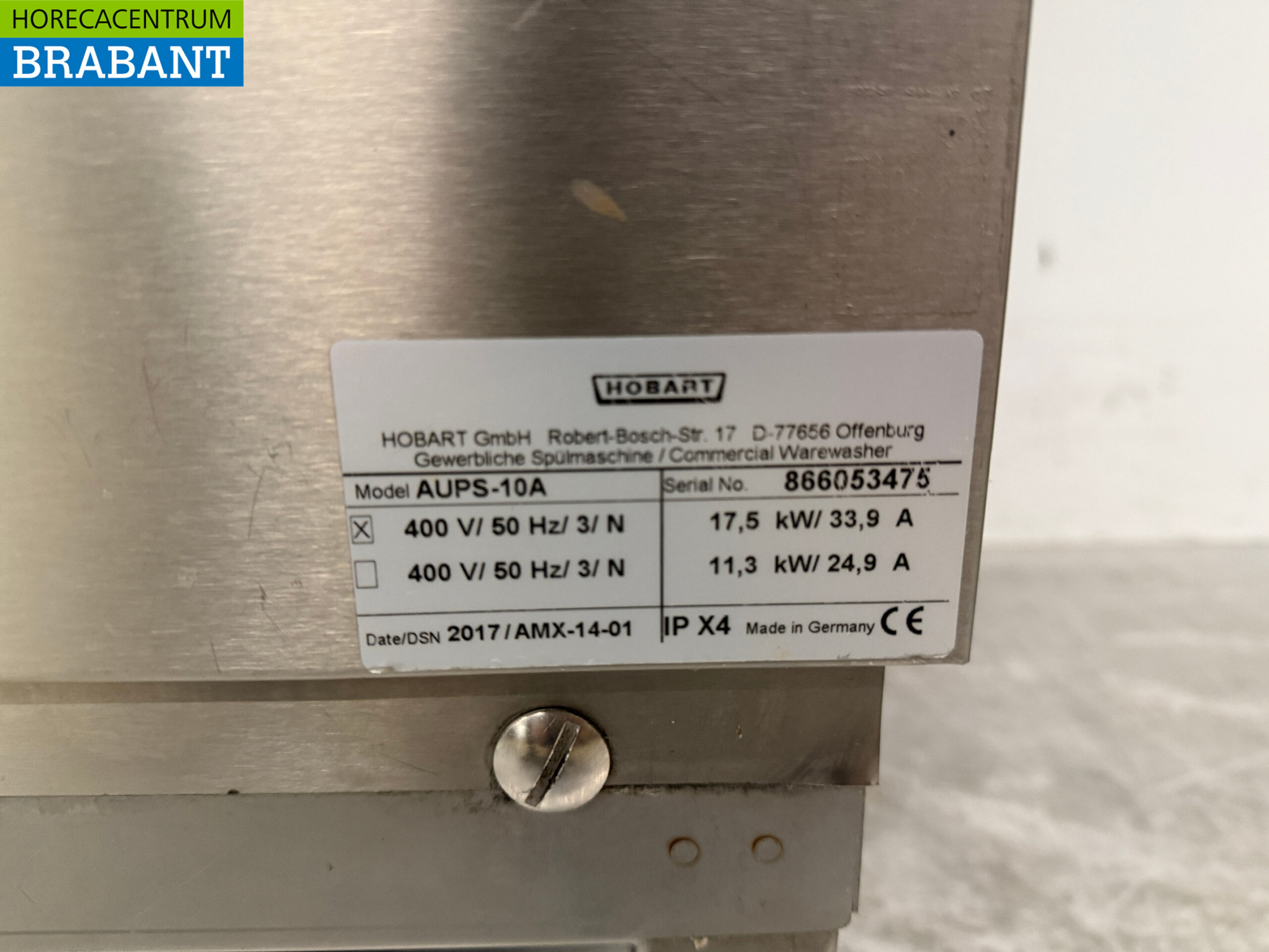 Lave-vaisselle à passage Hobart Premax en acier inoxydable avec pompe de vidange 400V Horeca – Image 8