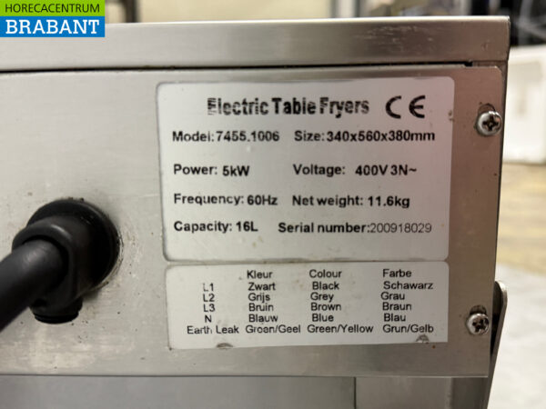 Friteuse Combisteel en acier inoxydable 16 litres 400V Horeca – Image 5