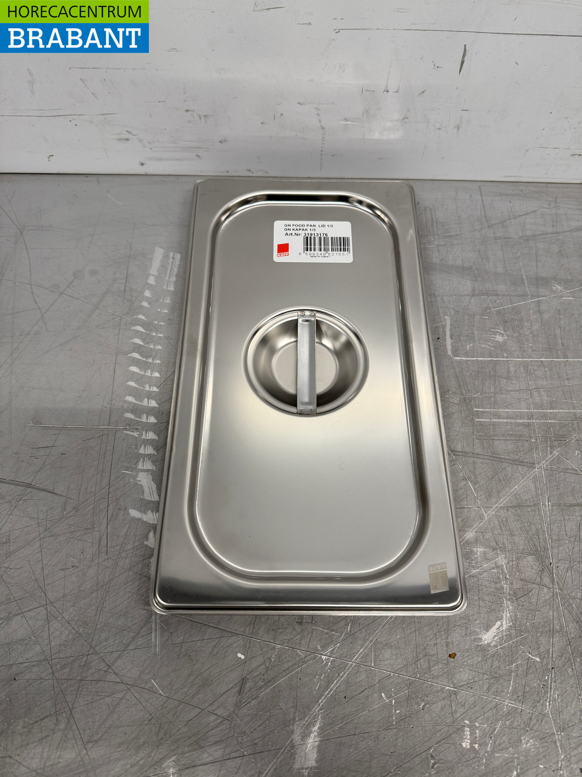 Couvercle Gastronorm KAPP en acier inoxydable Couvercle GN 1/3 Horeca