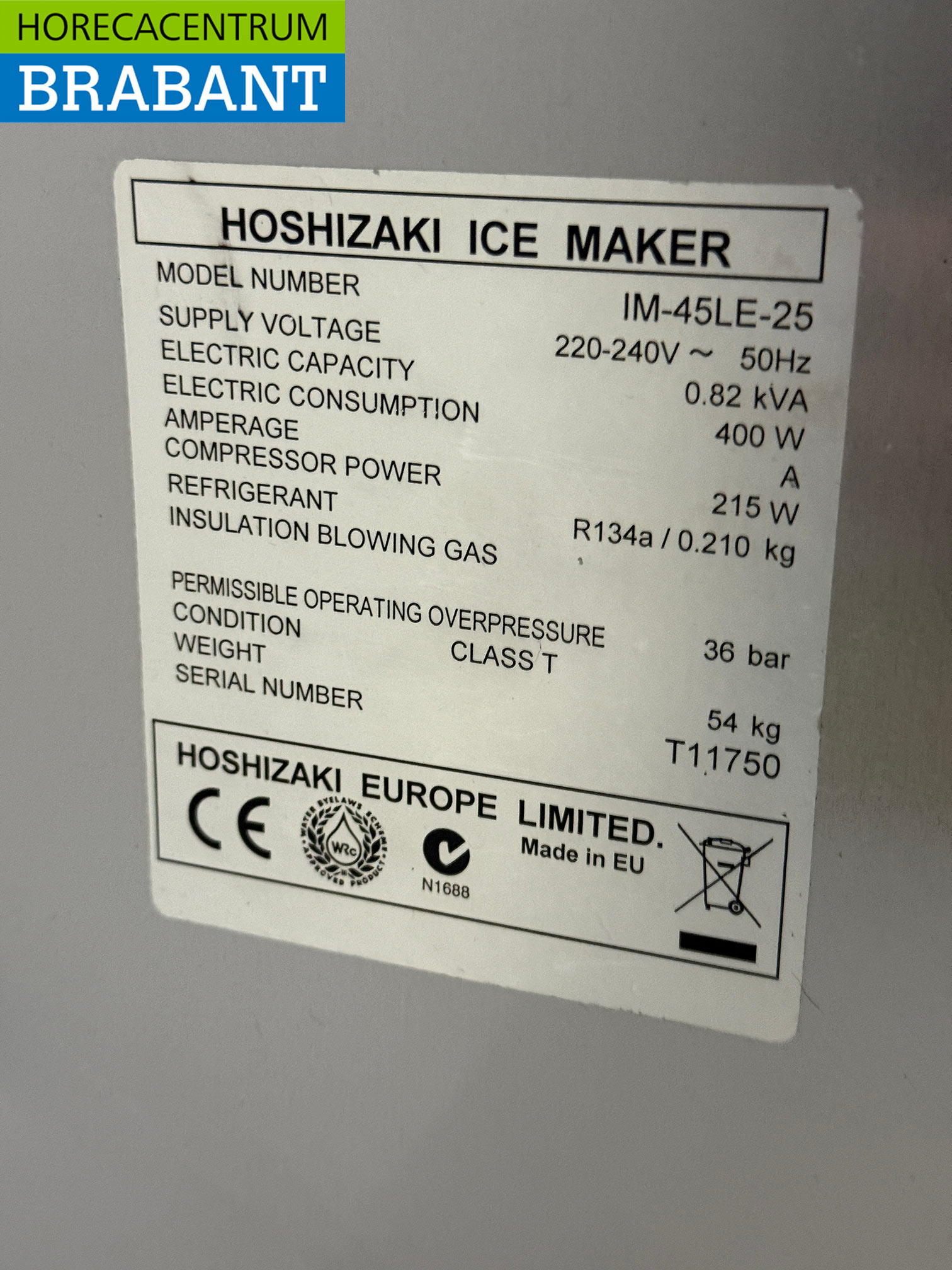 Machine à glaçons Hoshizaki en acier inoxydable avec réservoir de 15 kg Production de 47 kg par jour 230V Horeca – Image 5