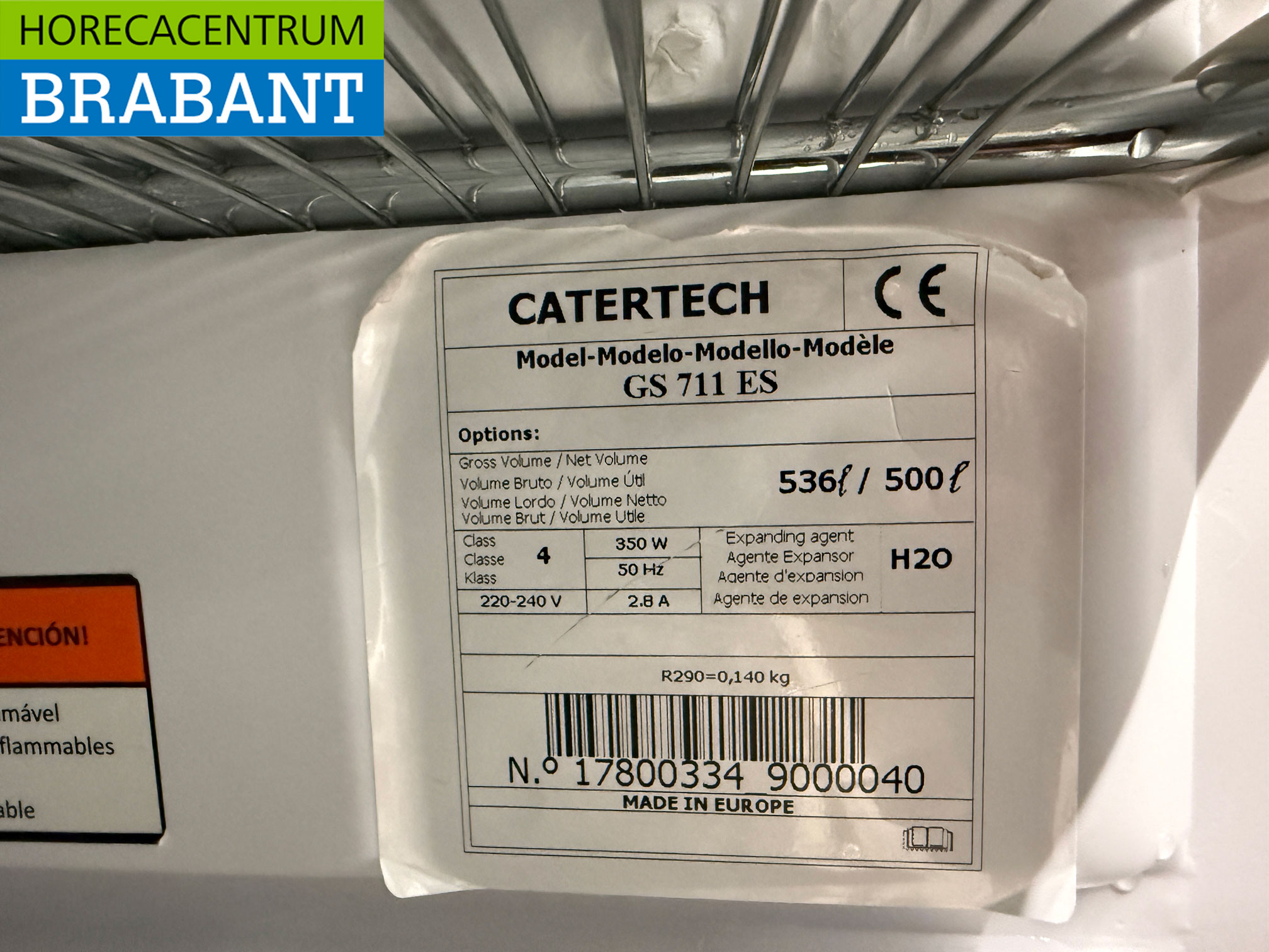 Congélateur Caterchef en acier inoxydable 536 litres 230V Horeca – Image 5