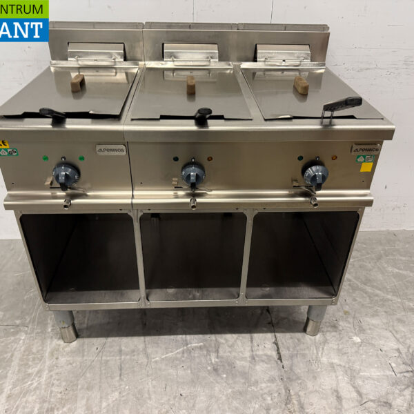 Friteuse Alpeninox en acier inoxydable 3 x 14 litres 2 x 400V Horeca