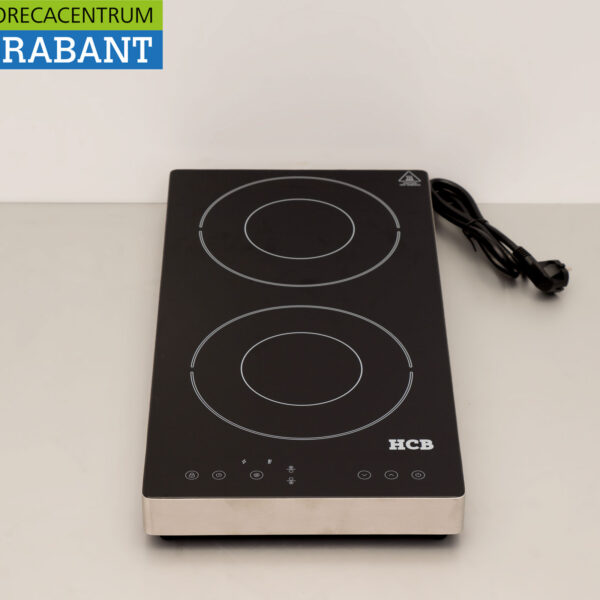 RVS Plaque à induction 2 brûleurs 3,5 kW 230V Horeca