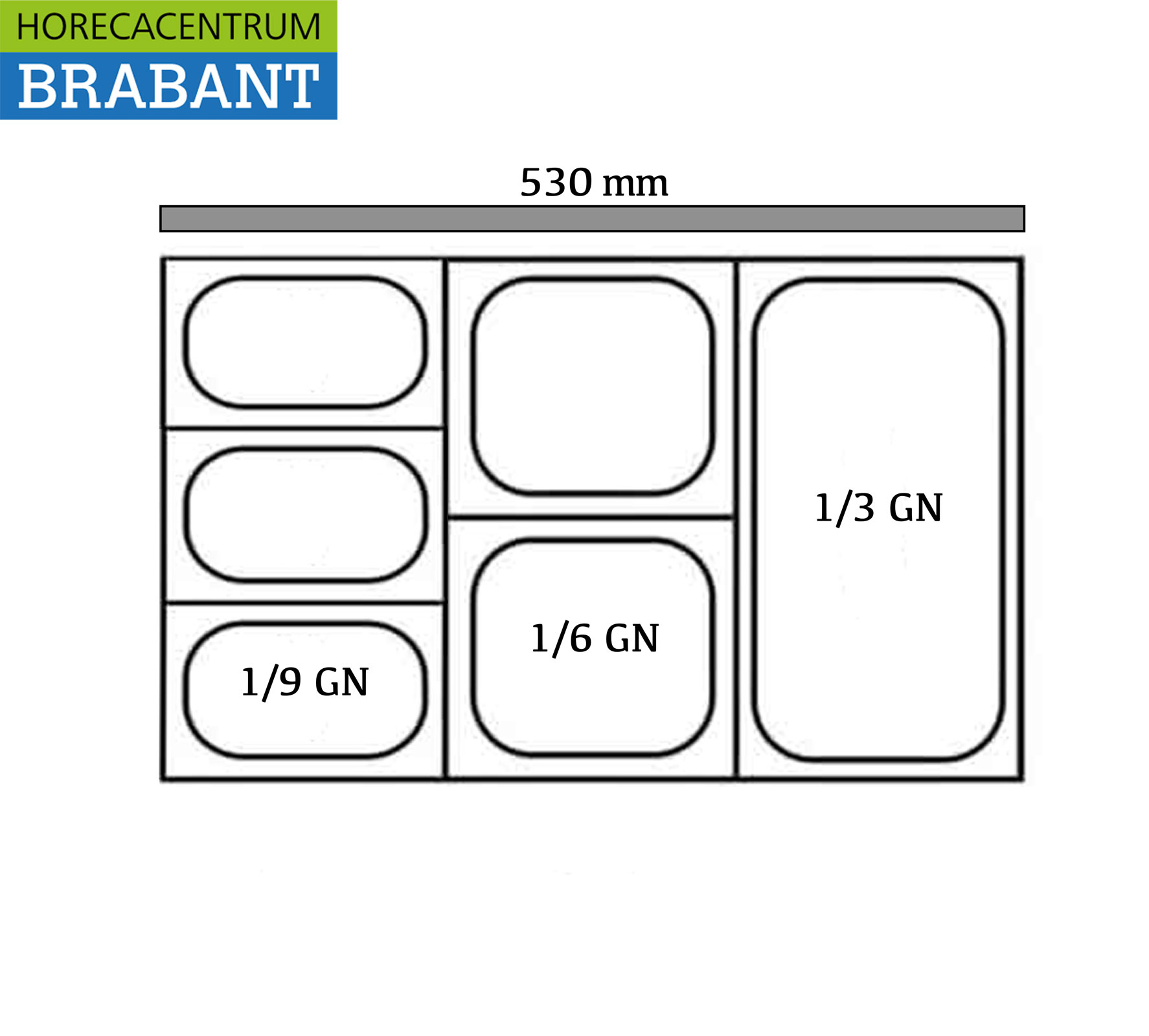 HCB GN Bande pour bain-marie longueur 530 mm, 1/1 GN Horeca – Image 3