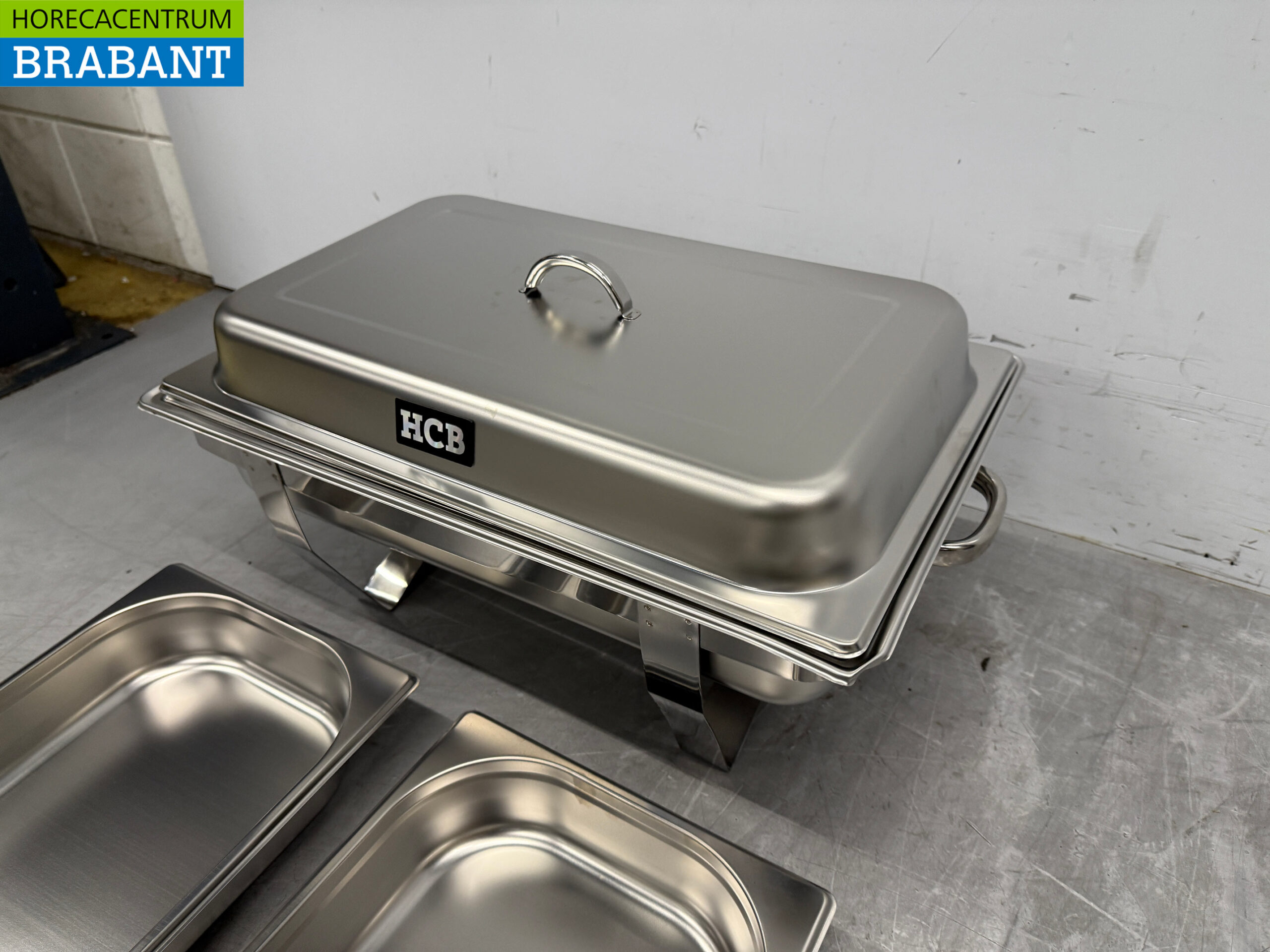 Set de casseroles en acier inoxydable HCB 1 x 1/1, 2 x 1/2 et 3 x 1/3 GN Horeca – Image 2