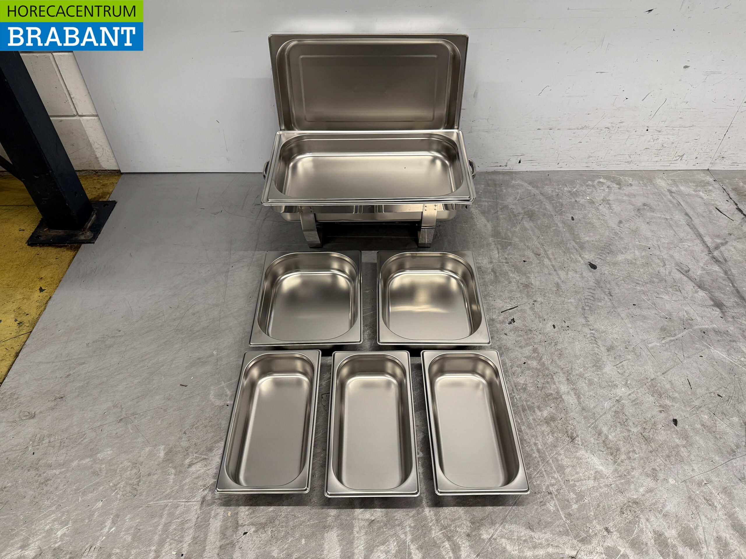 Set de casseroles en acier inoxydable HCB 1 x 1/1, 2 x 1/2 et 3 x 1/3 GN Horeca – Image 4