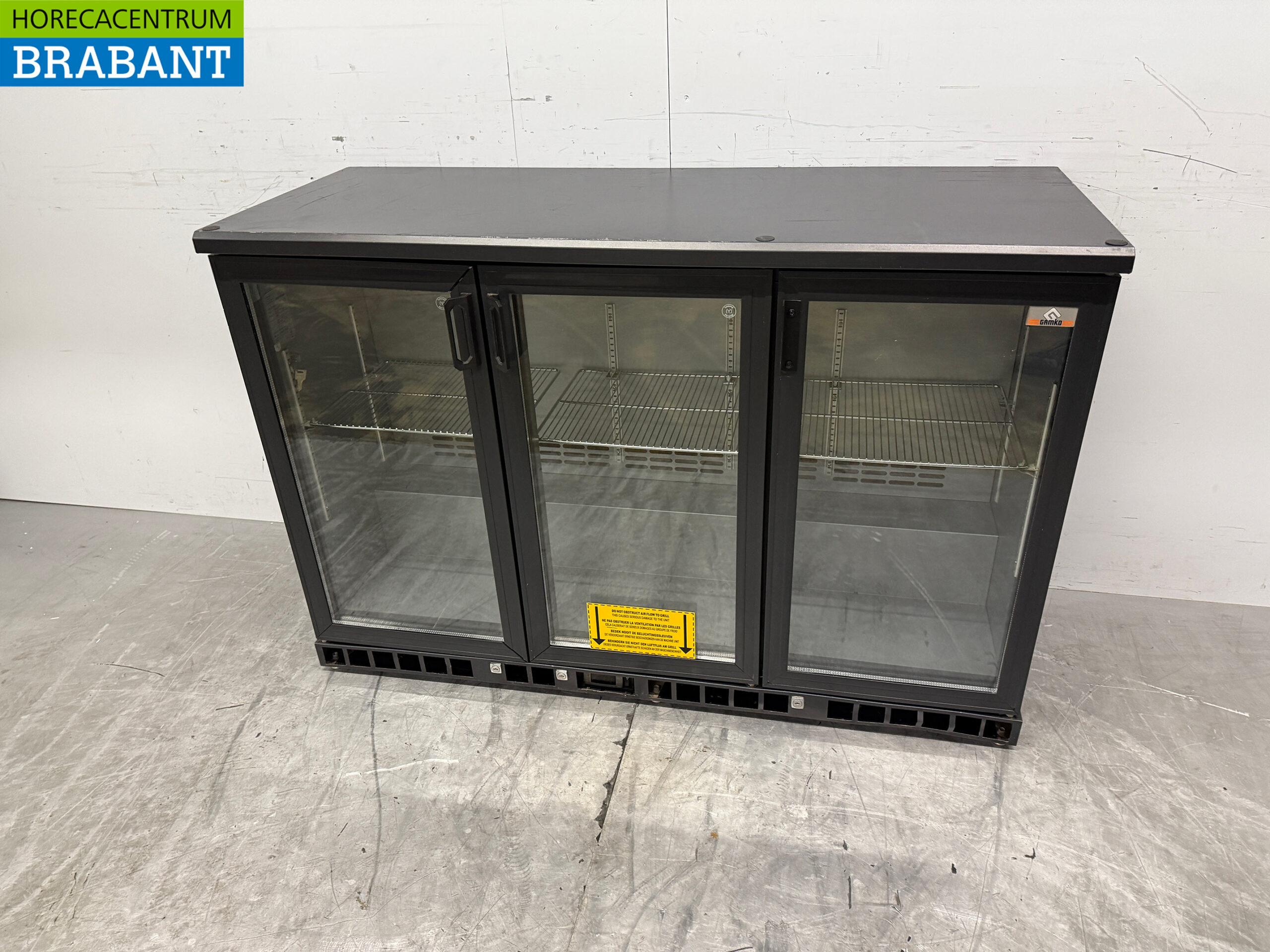 Gamko Bar Cooler 3 portes battantes en verre 135 cm 230V Horeca