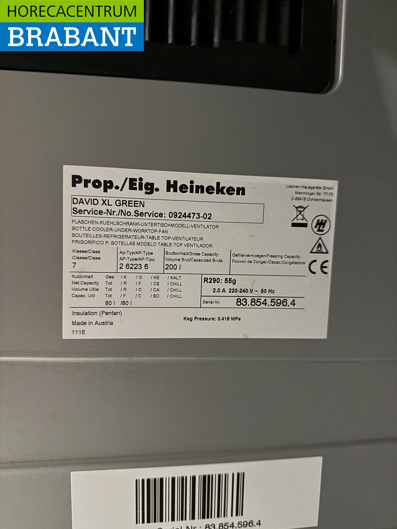 David Cooling refroidisseur de fûts 200 litres 230V Horeca – Image 5