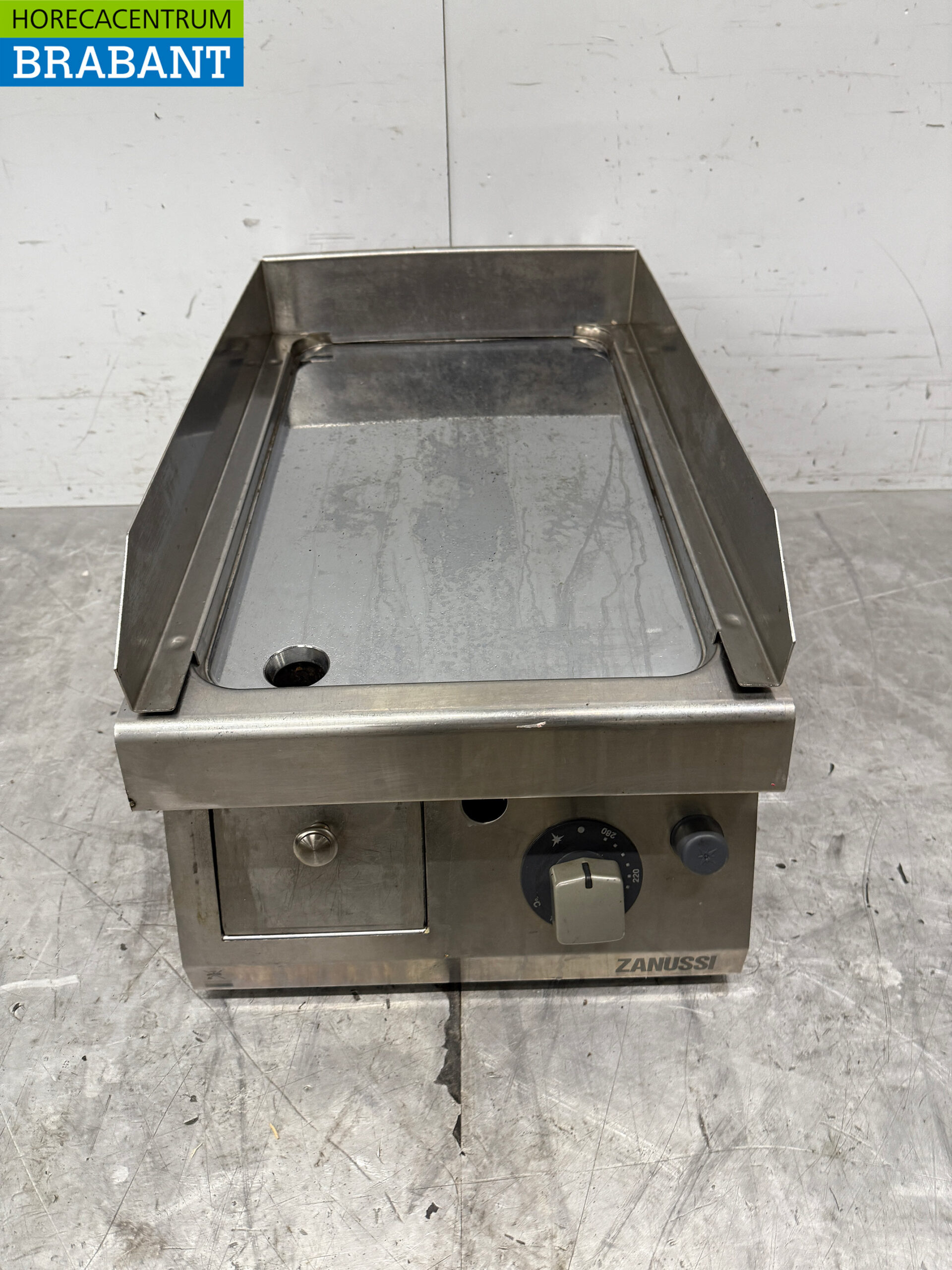 Acier inoxydable Zanussi Plaque de gril miroir Plaque de gril 40 cm GAS Horeca
