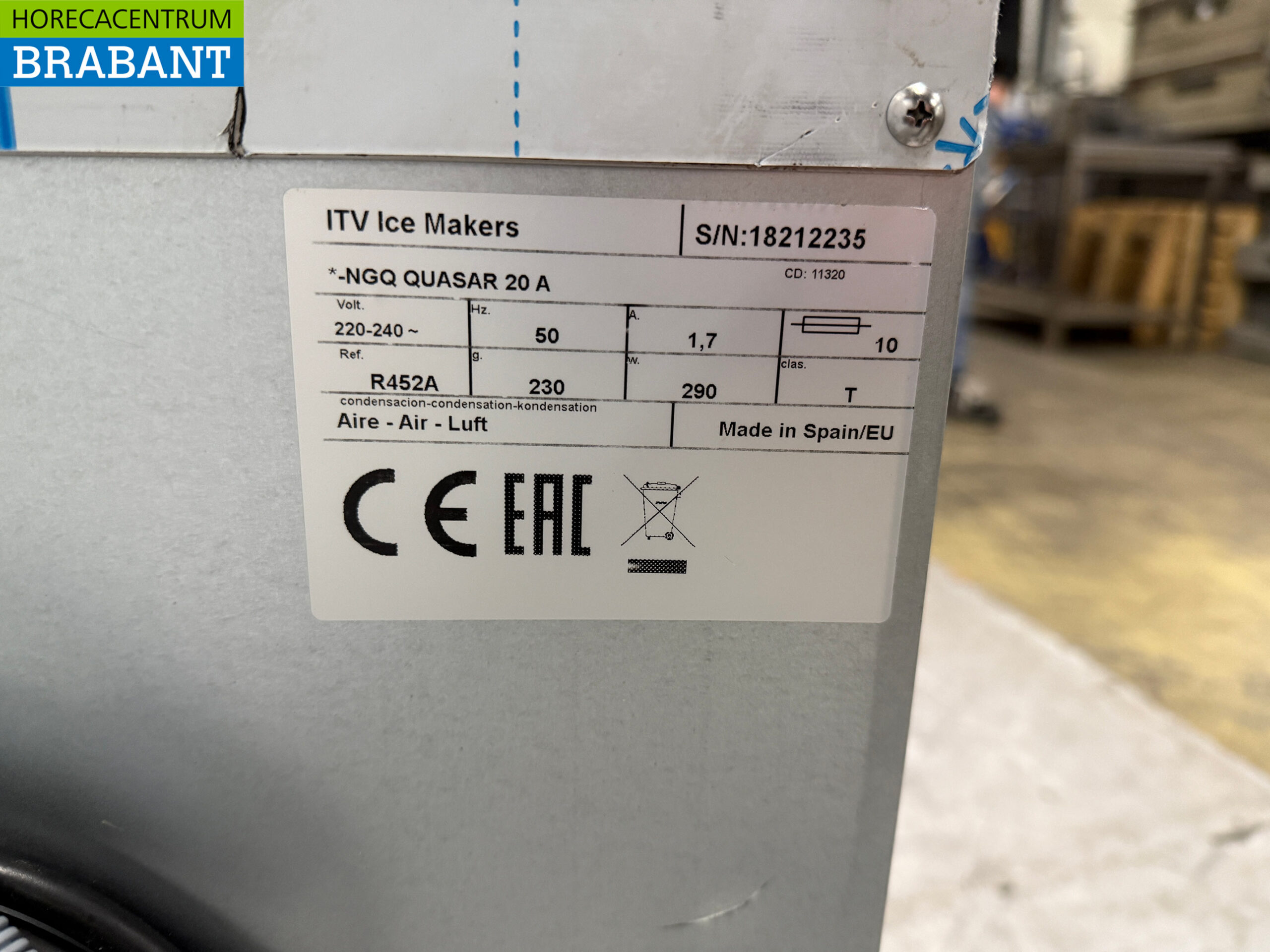 Machine à glaçons ITV en acier inoxydable 25 kg/24h bunker 6 kilos 230V Horeca – Image 5