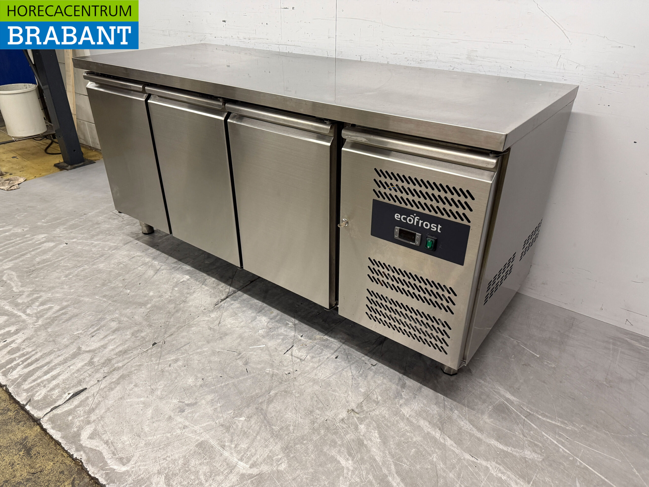 Etabli réfrigéré Ecofrost en acier inoxydable 3 portes 179,5 cm 230V Horeca – Image 2