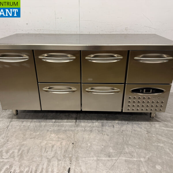 Mercatus en acier inoxydable Établi réfrigéré 5 tiroirs et 1 porte 175,5 cm 230V Horeca