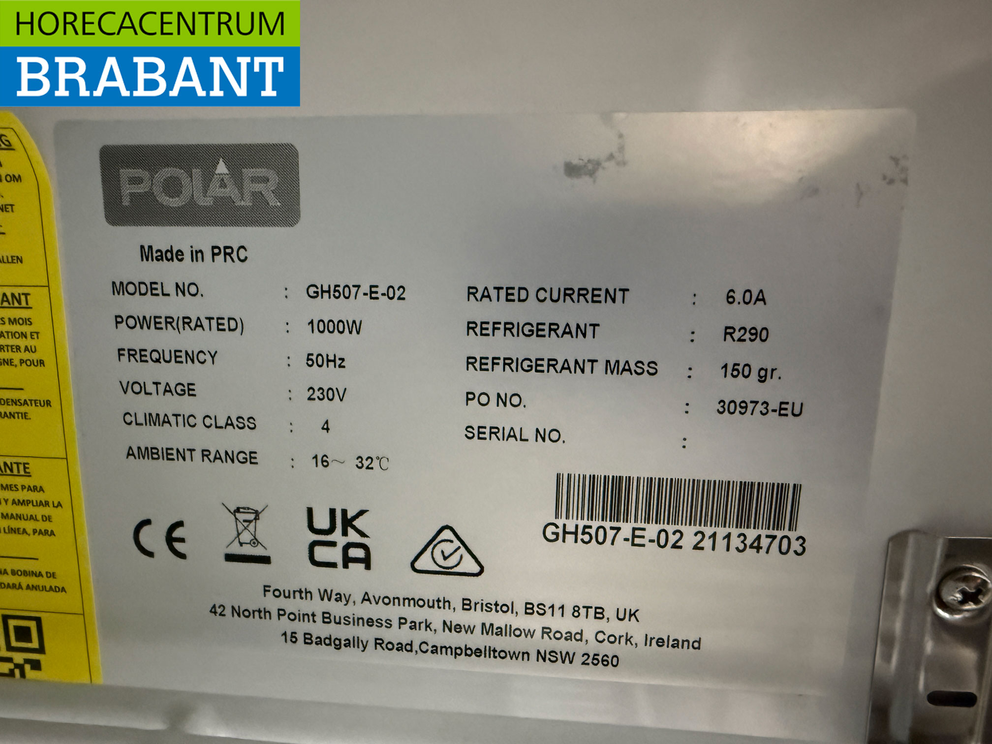 Polar Armoire de congélation à portes vitrées Armoire de congélation à portes vitrées 920 litres 230V Horeca – Image 5