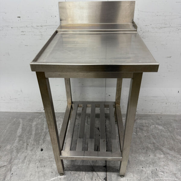 Acier inoxydable Table d'égouttage pour lave-vaisselle à poussoir 56 cm Horeca