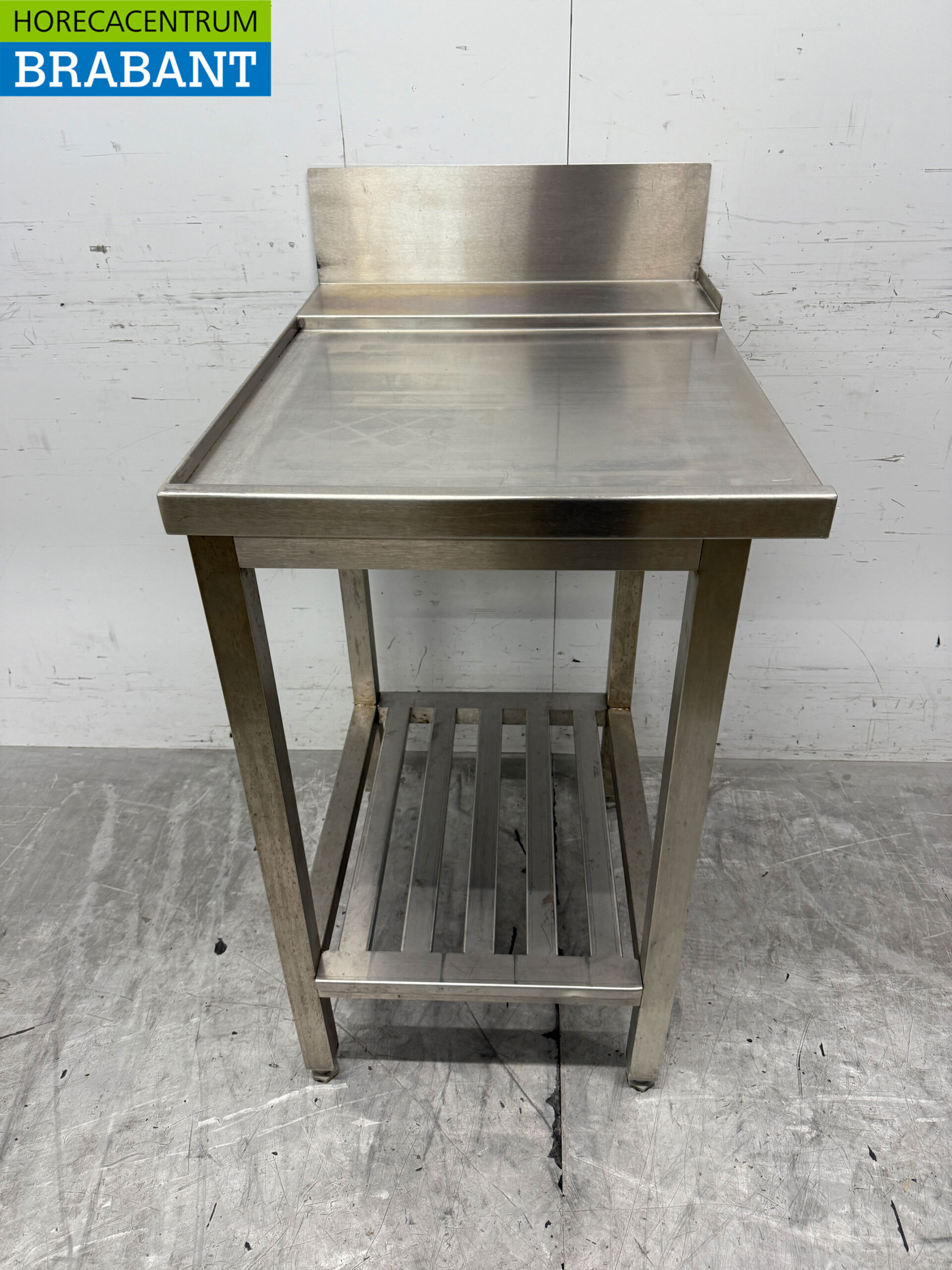 Acier inoxydable Table d'égouttage pour lave-vaisselle à poussoir 56 cm Horeca