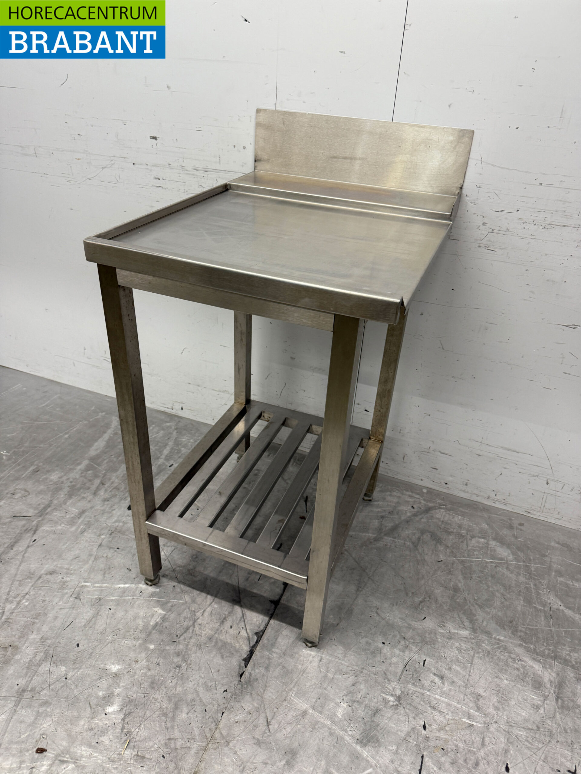 Acier inoxydable Table d'égouttage pour lave-vaisselle à poussoir 56 cm Horeca – Image 3