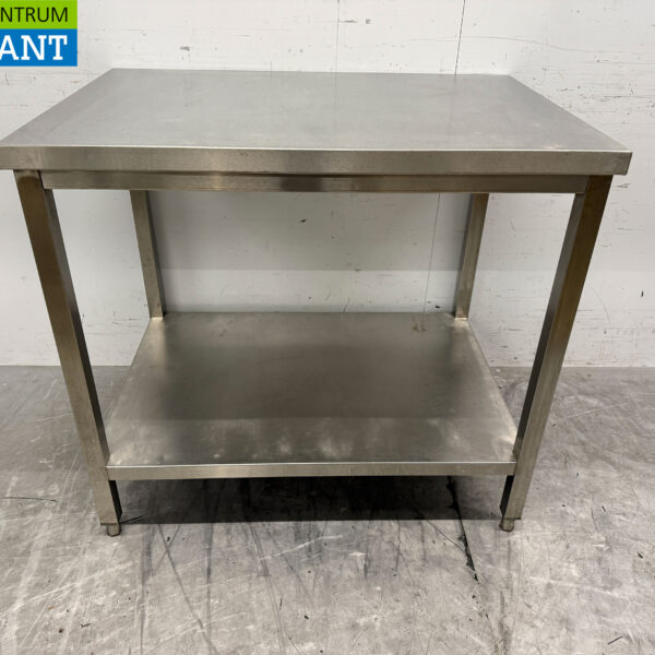 Table de travail en acier inoxydable avec étagère 100 x 70 x 92 cm Restauration