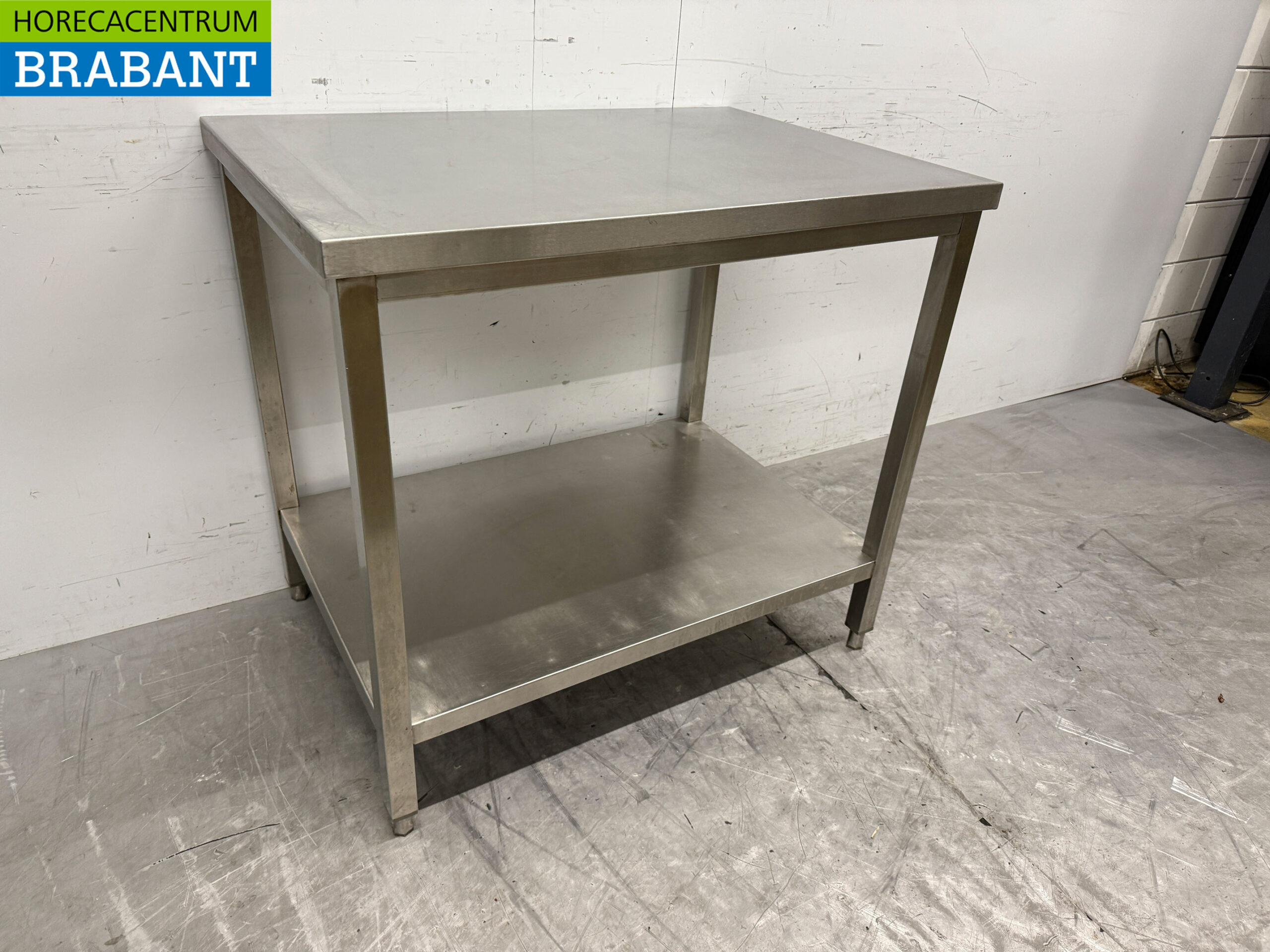 Table de travail en acier inoxydable avec étagère 100 x 70 x 92 cm Restauration – Image 2