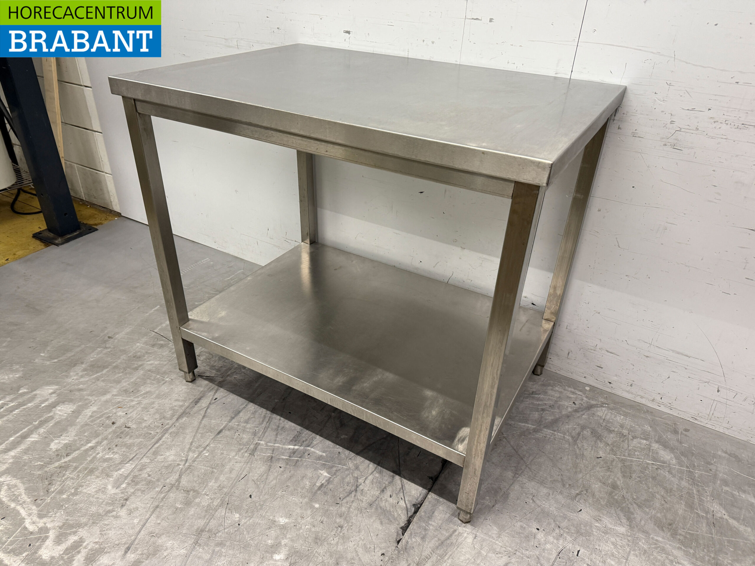 Table de travail en acier inoxydable avec étagère 100 x 70 x 92 cm Restauration – Image 3