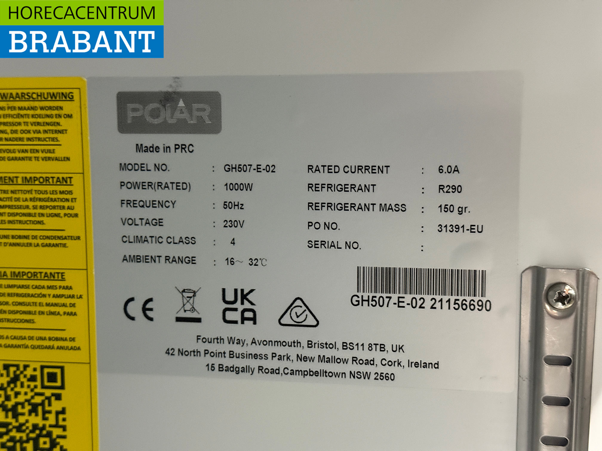 Polar Armoire de congélation à portes vitrées Armoire de congélation à portes vitrées 920 litres 230V Horeca – Image 5