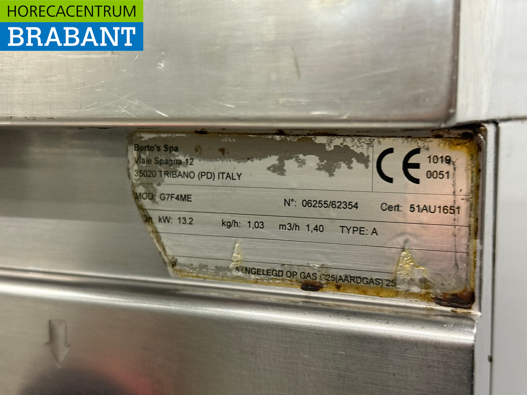 Réchaud à gaz 4 feux Berto's en acier inoxydable 80 cm GAS Horeca – Image 6