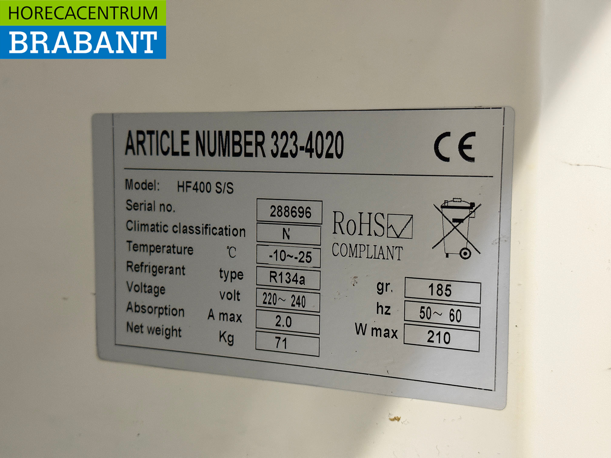 Congélateur Saro en acier inoxydable 361 litres 230V Horeca – Image 5