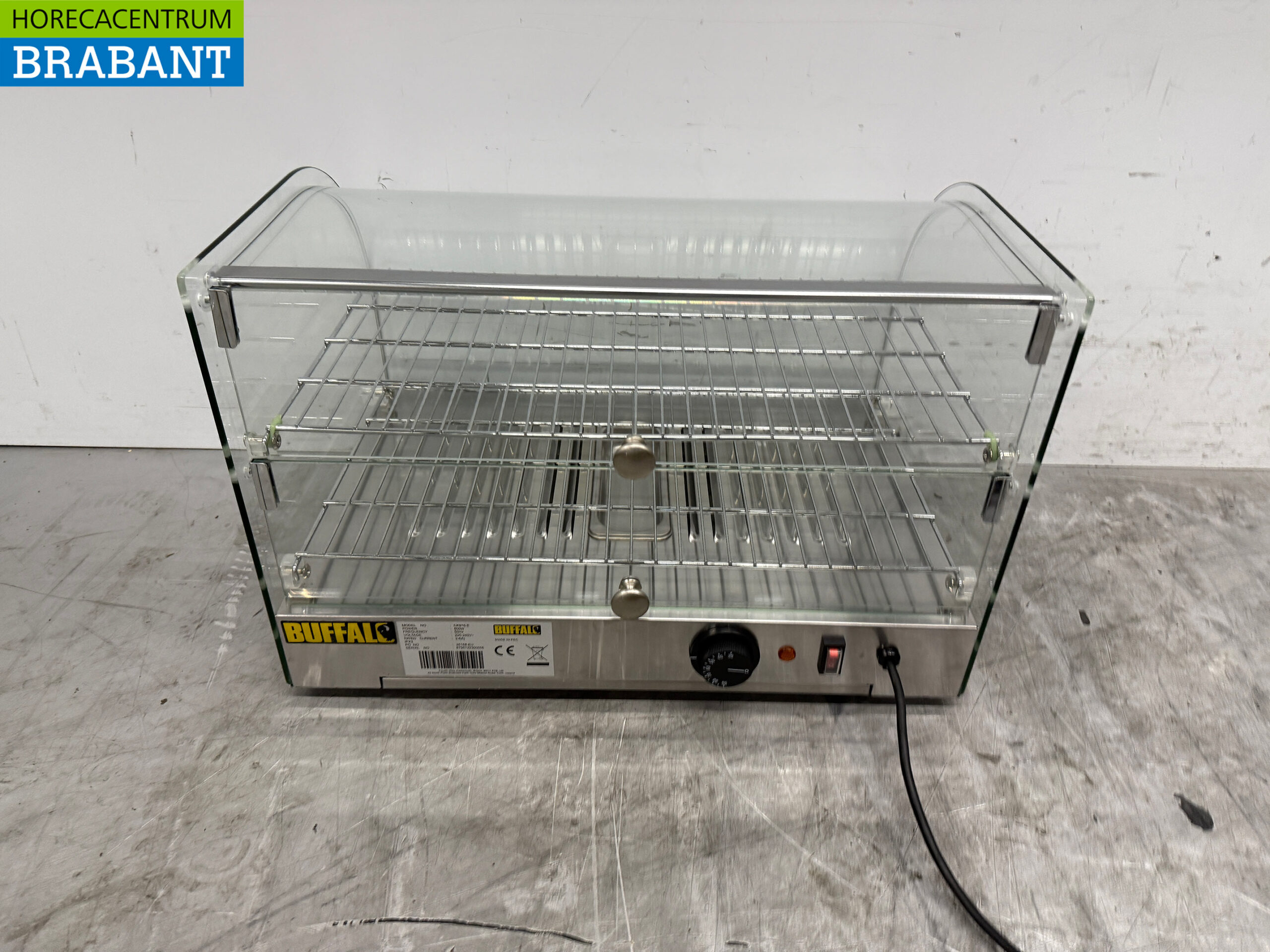 Vitrine Buffalo Hot Display en acier inoxydable 55 cm 230V Horeca – Image 4