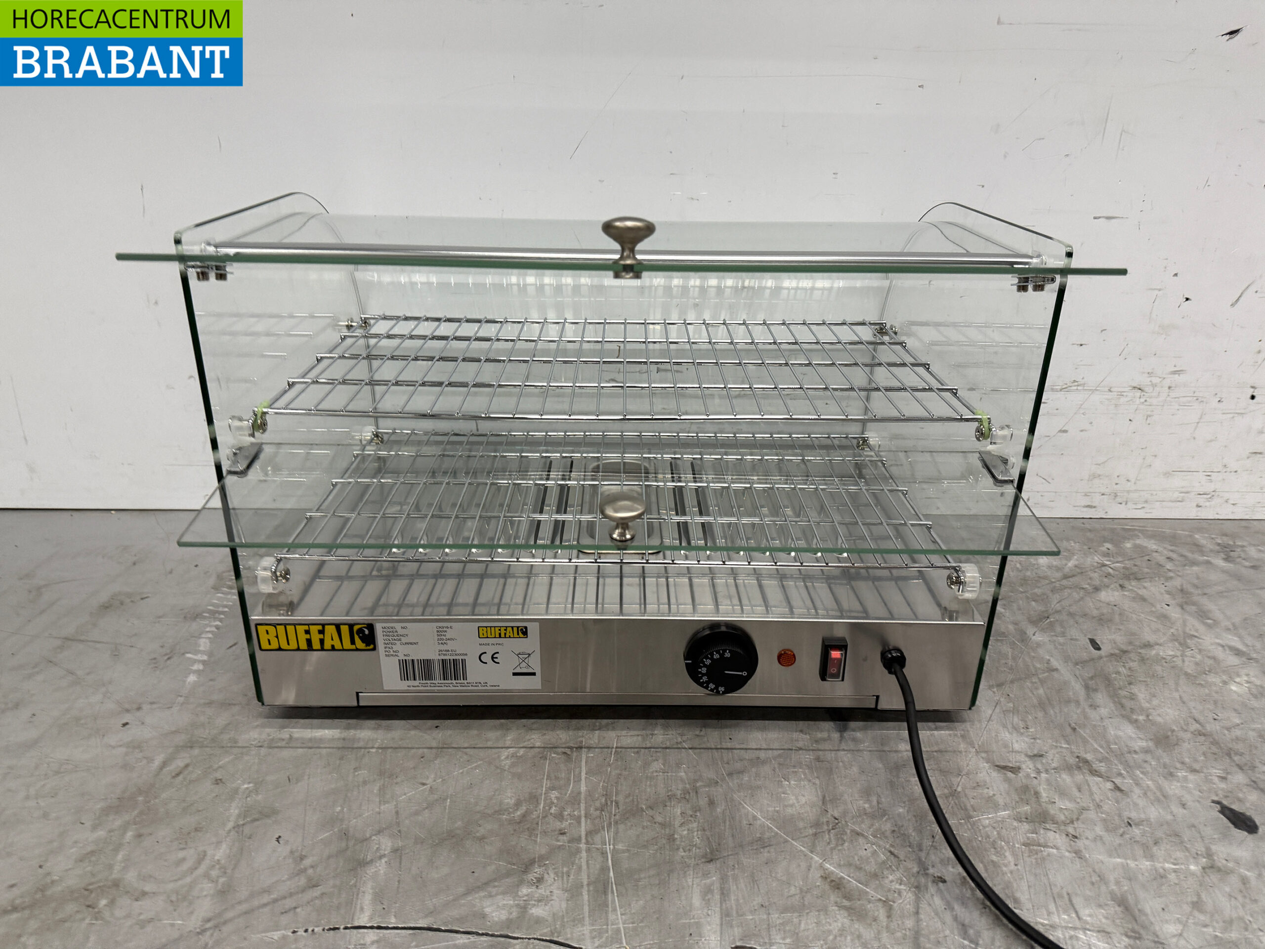 Vitrine Buffalo Hot Display en acier inoxydable 55 cm 230V Horeca – Image 5