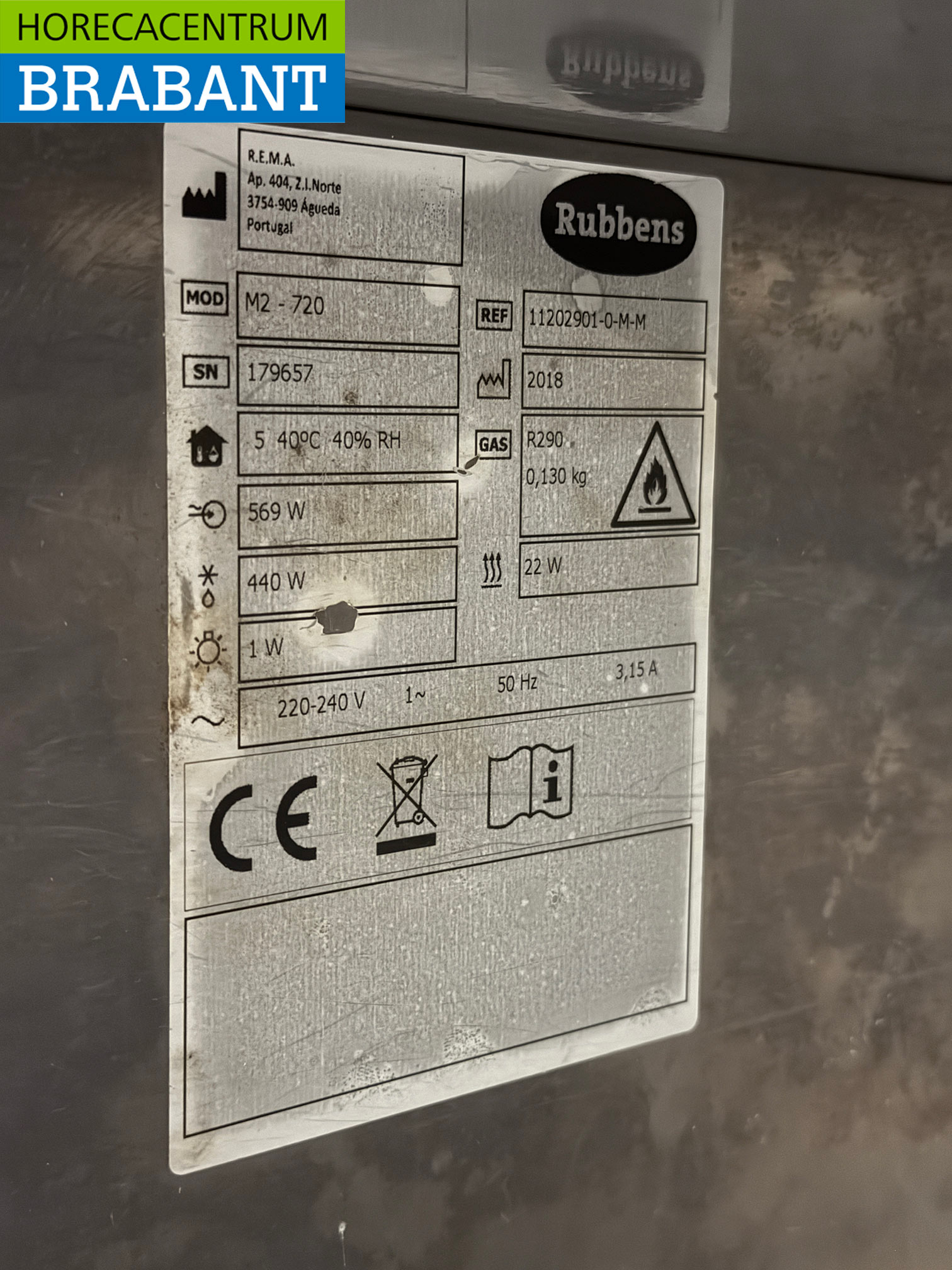 Réfrigérateur Rubbens en acier inoxydable 550 litres 230V Horeca – Image 5