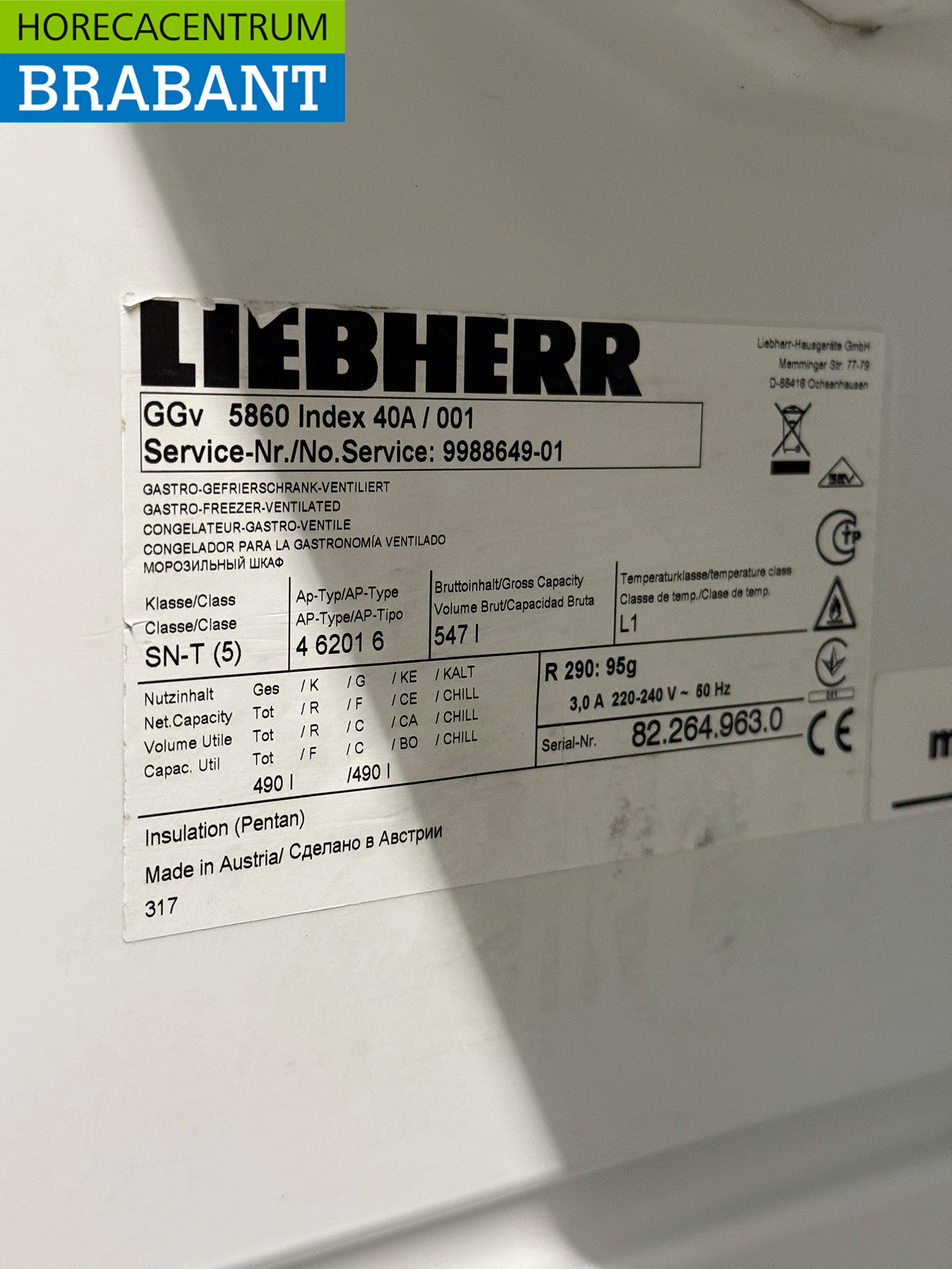 Congélateur Liebherr inox 547 litres 230V Horeca – Image 5