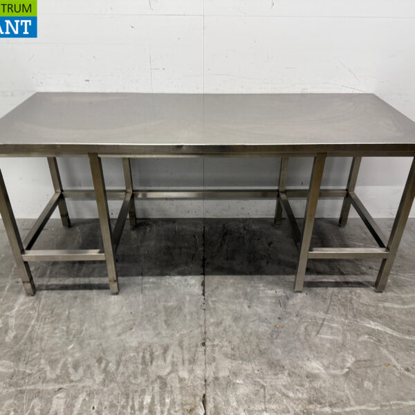 Table de travail en acier inoxydable 200 x 80 x 89 cm Horeca