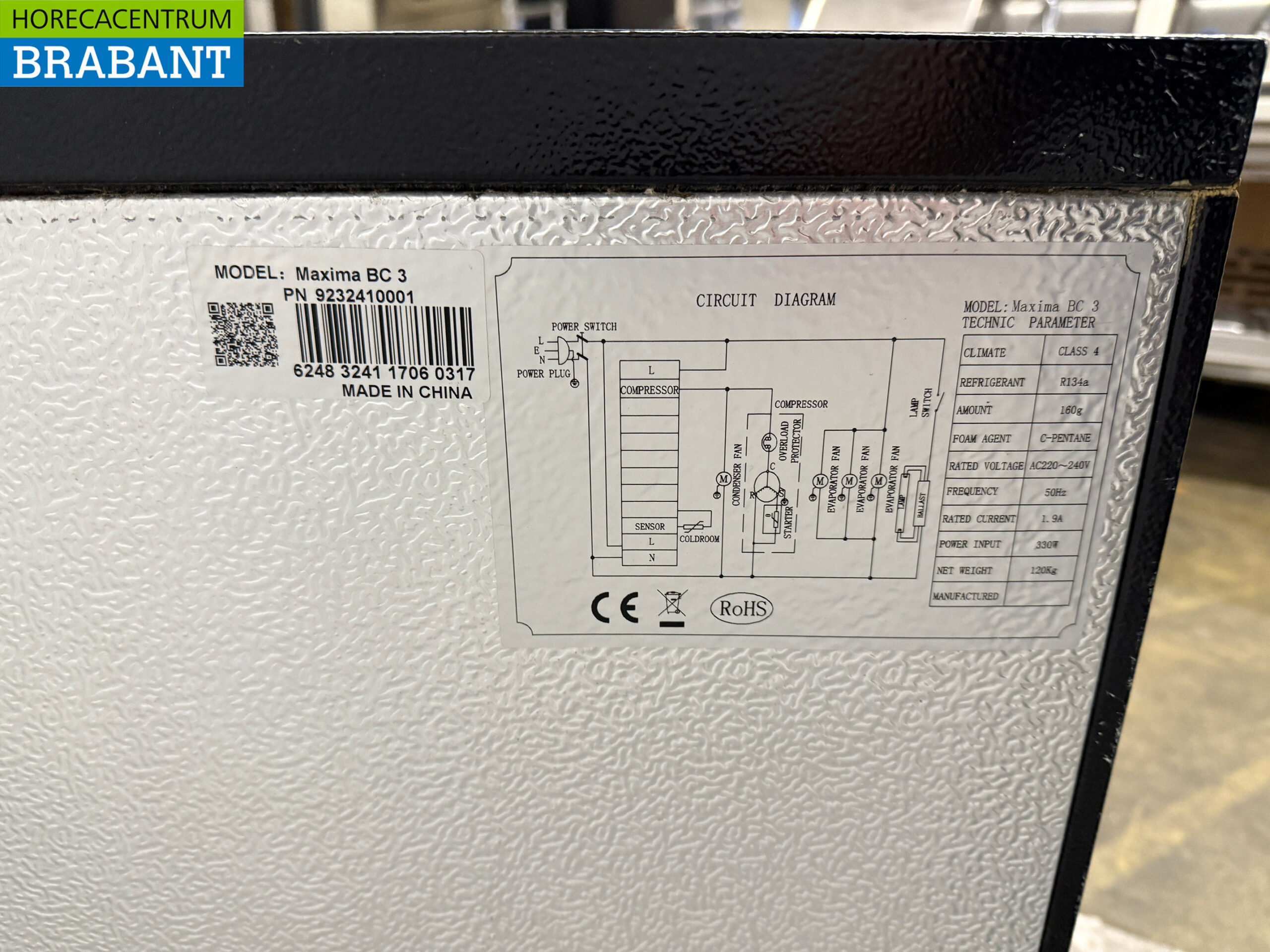 Maxima Bar Cooler 3 portes battantes en verre 135 cm 230V Horeca – Image 5