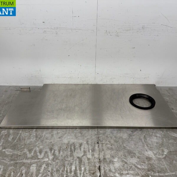 Acier inoxydable Plan de travail avec trou pour déchets 24 cm 203,5 x 90 cm Horeca