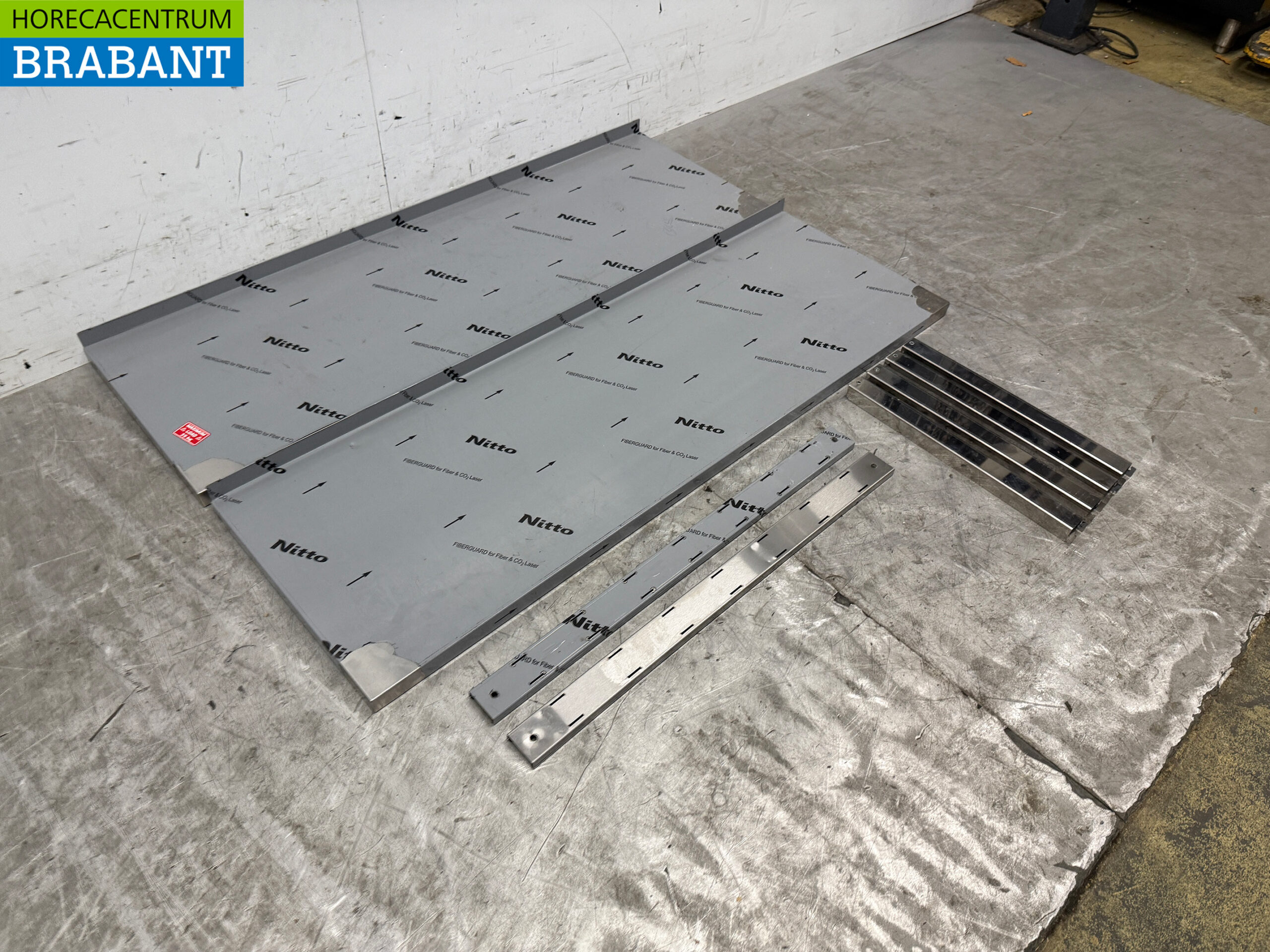 Étagère double en acier inoxydable 120 x 40 cm Horeca – Image 3