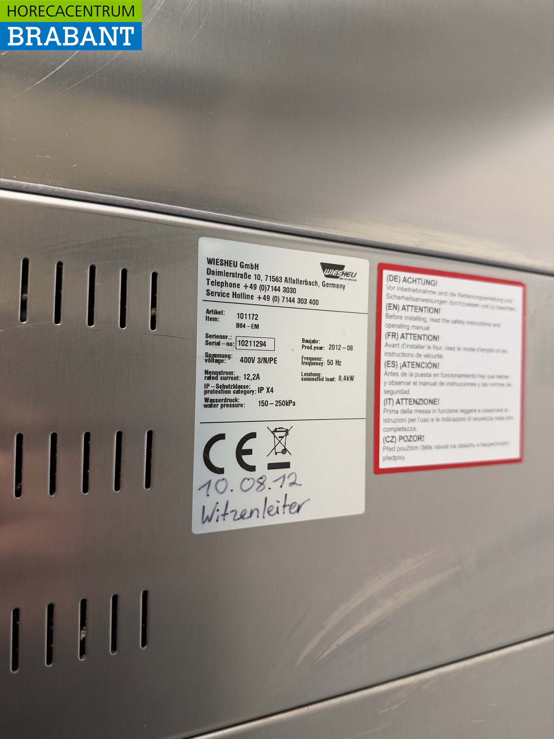 Four à air chaud en acier inoxydable Wiesheu Four de magasin 5 x 60/40 cm 400V Horeca – Image 5