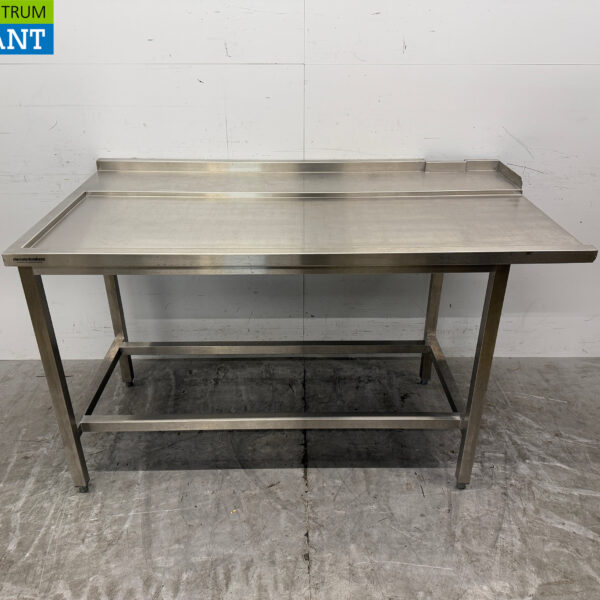 Acier inoxydable Table d'égouttage T.B.V. Lave-vaisselle coulissant 159 x 87 x 91,5 cm Horeca