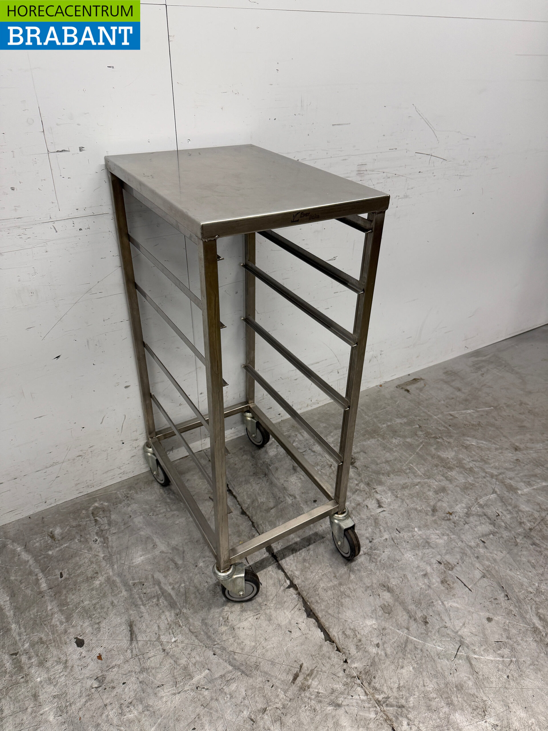 Chariot en acier inoxydable 5 x 1/1 GN gastronorm 101 cm Restauration – Image 3