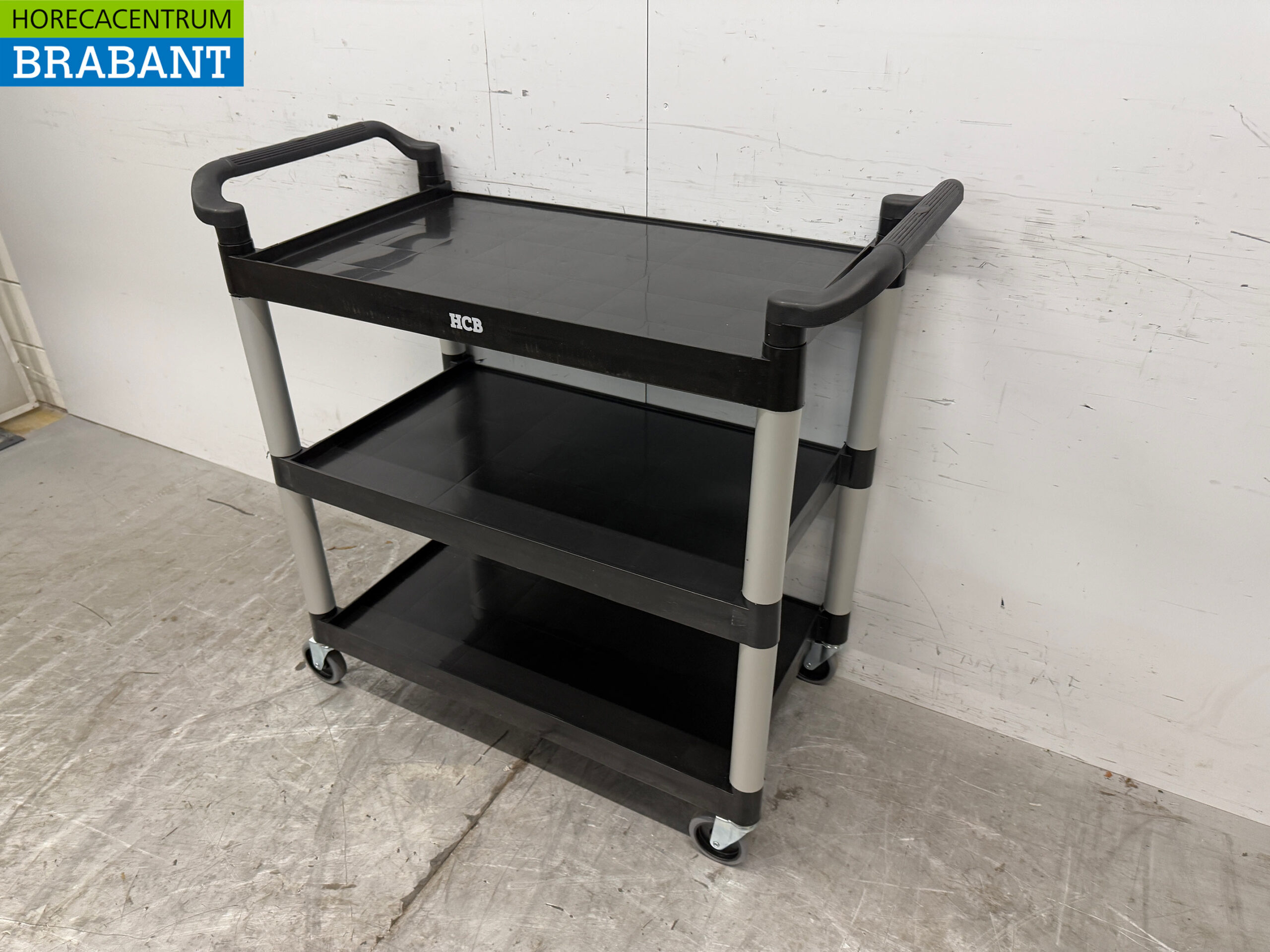 HCB Plastique Chariot de service 3 étages 102 cm Restauration – Image 2