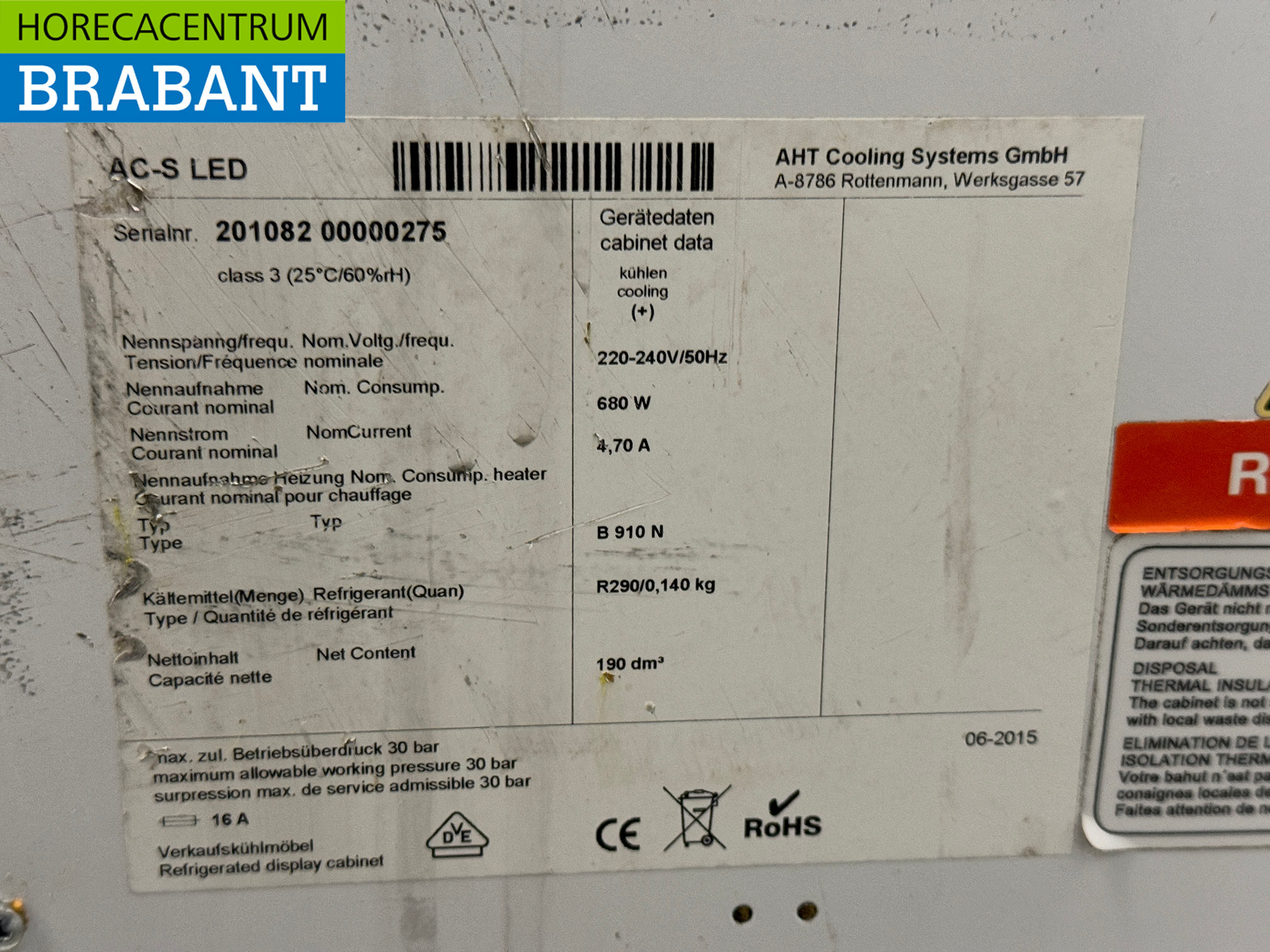 AHT Mobile Jupiler Wall Cooler 71,5 cm 230V Horeca – Image 5