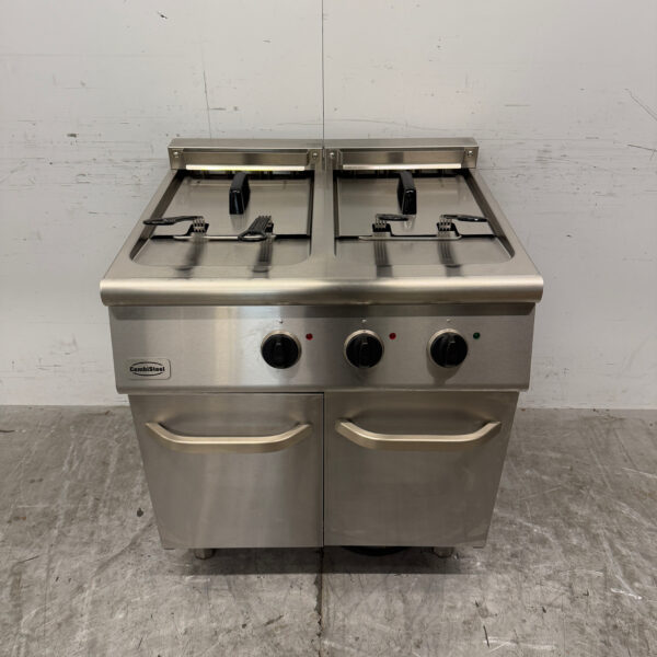 Friteuse double Combisteel en acier inoxydable 2 x 18 litres 400V Horeca