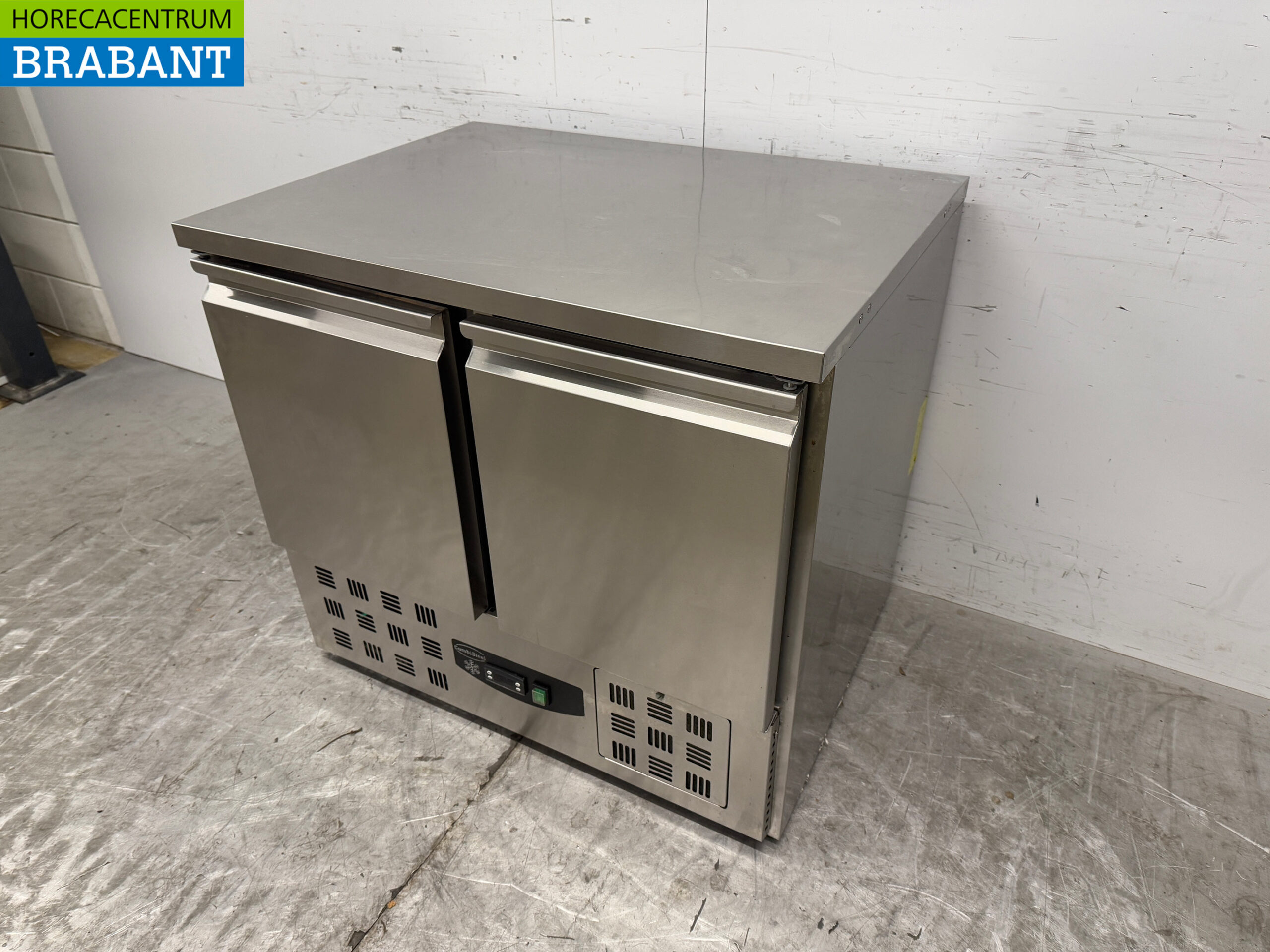 Acier inoxydable Combisteel Comptoir réfrigéré 2 portes 94,3 cm 230V Horeca – Image 2