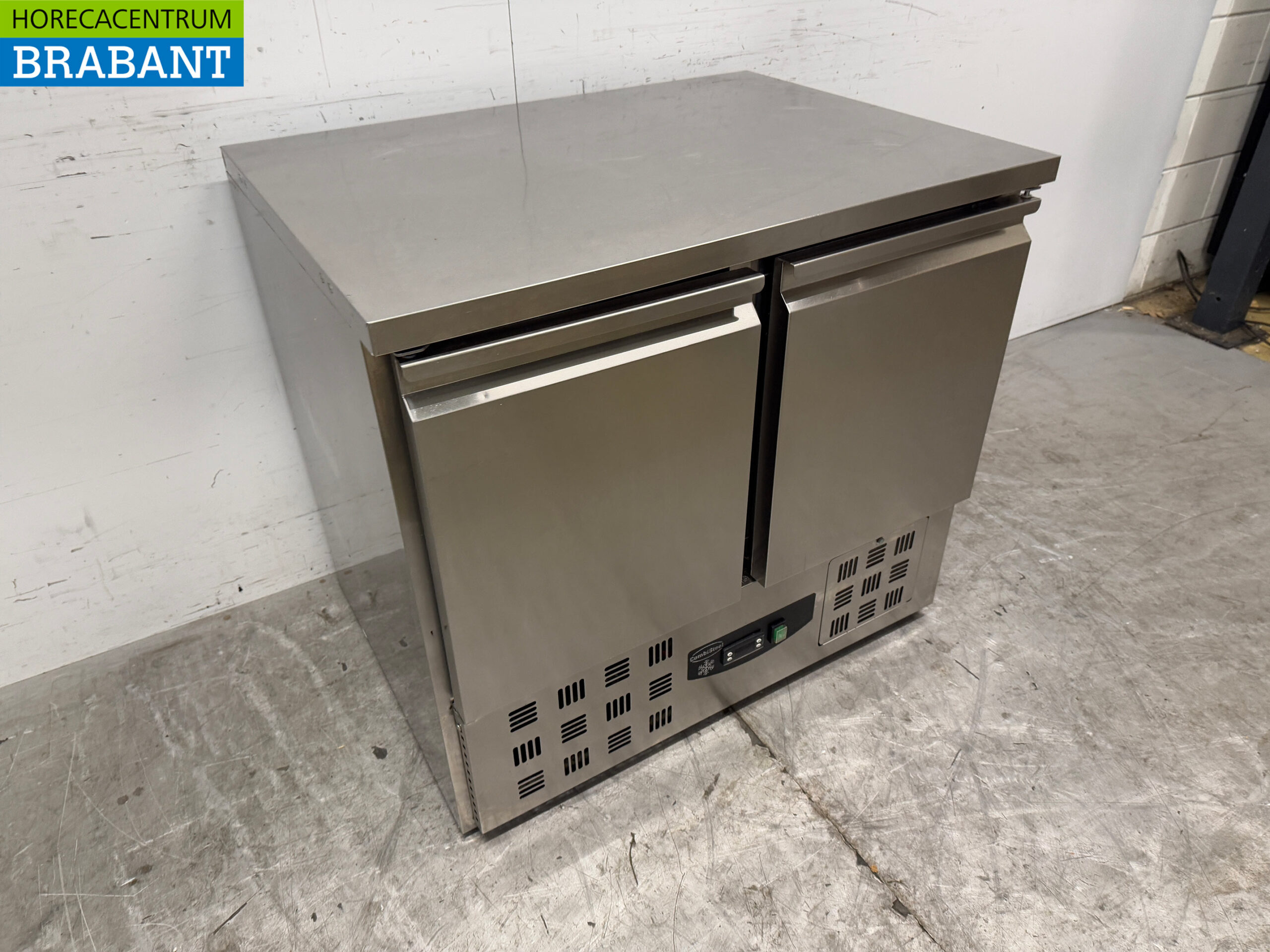 Acier inoxydable Combisteel Comptoir réfrigéré 2 portes 94,3 cm 230V Horeca – Image 3