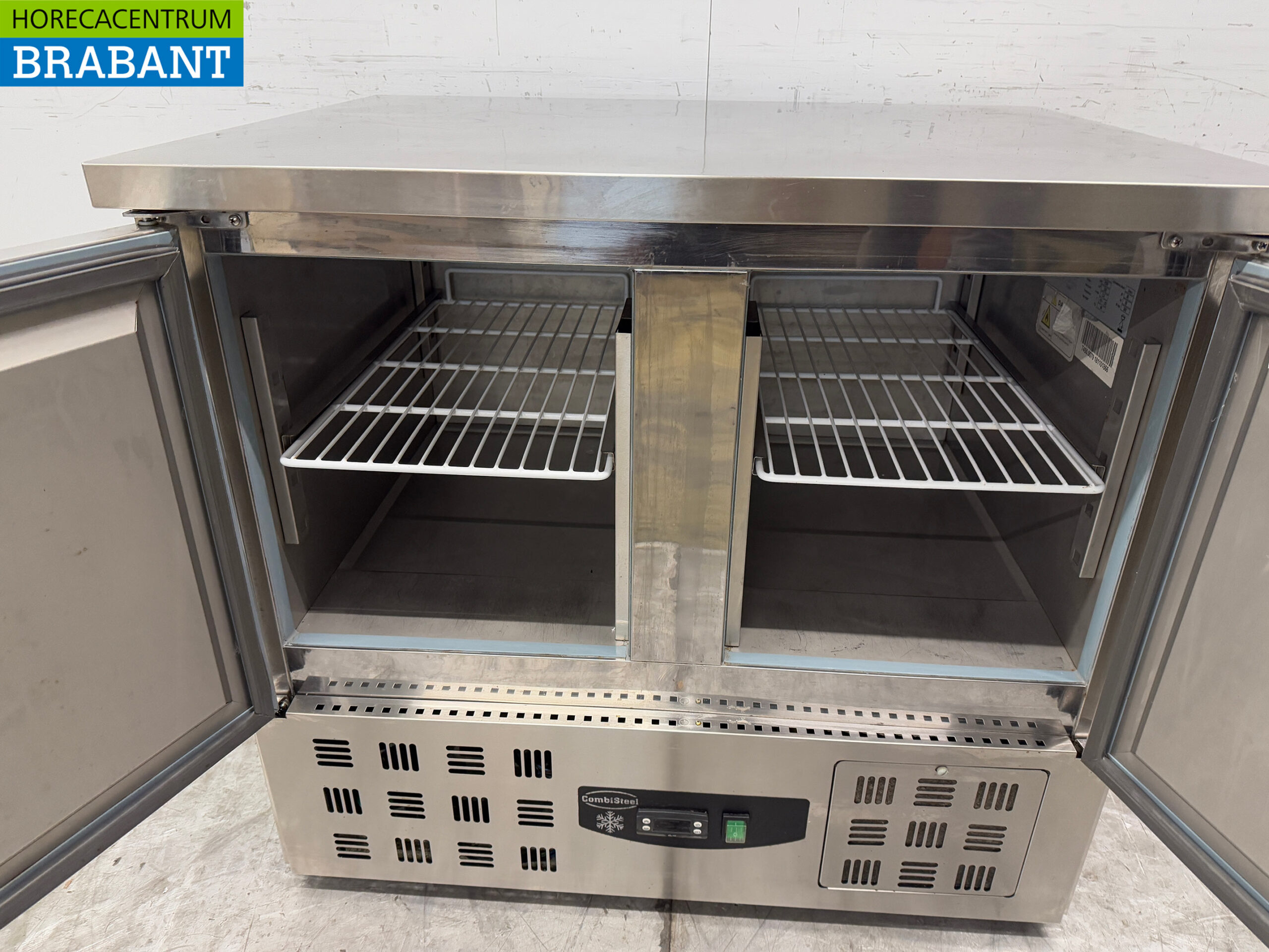 Acier inoxydable Combisteel Comptoir réfrigéré 2 portes 94,3 cm 230V Horeca – Image 4