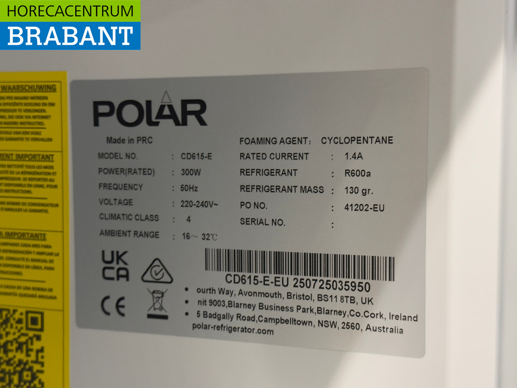 Polar Freezer Armoire de congélation 600 litres 230V Horeca – Image 5