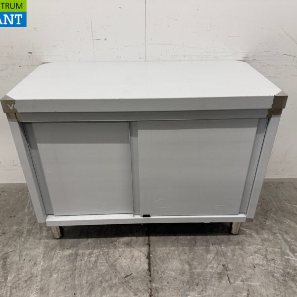 Armoire de travail Vogue en acier inoxydable 2 portes coulissantes 120 x 60 x 90 cm Restauration