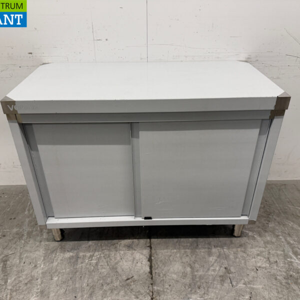 Armoire de travail Vogue en acier inoxydable 2 portes coulissantes 120 x 60 x 90 cm Restauration